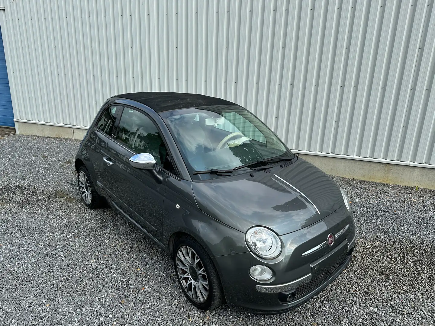 Fiat 500C Cabrio1.2i benzine met 1 jaar garantie en Car-Pass Grijs - 2