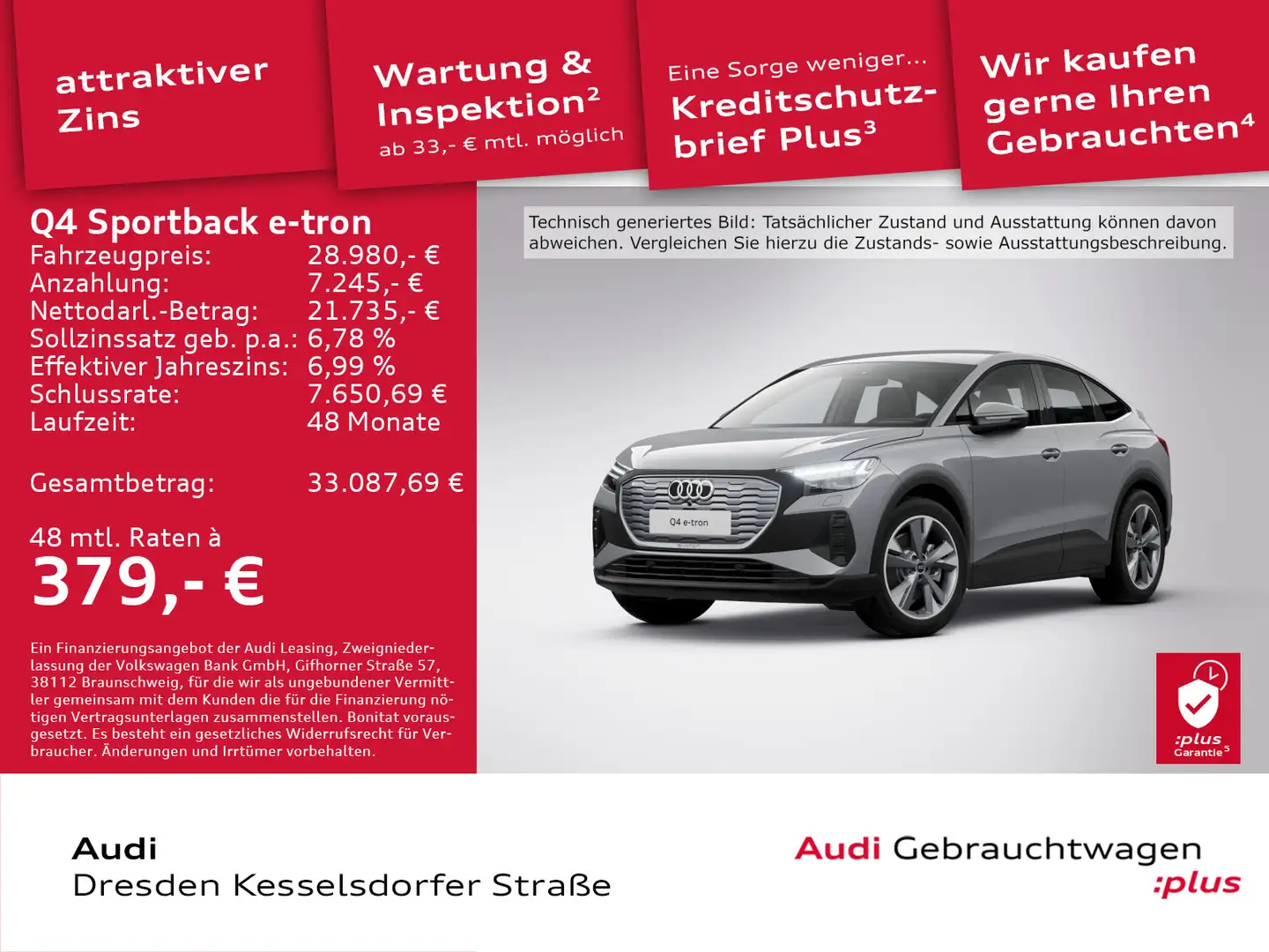 Audi Q4 e-tron 40 150 kW Grau - 1