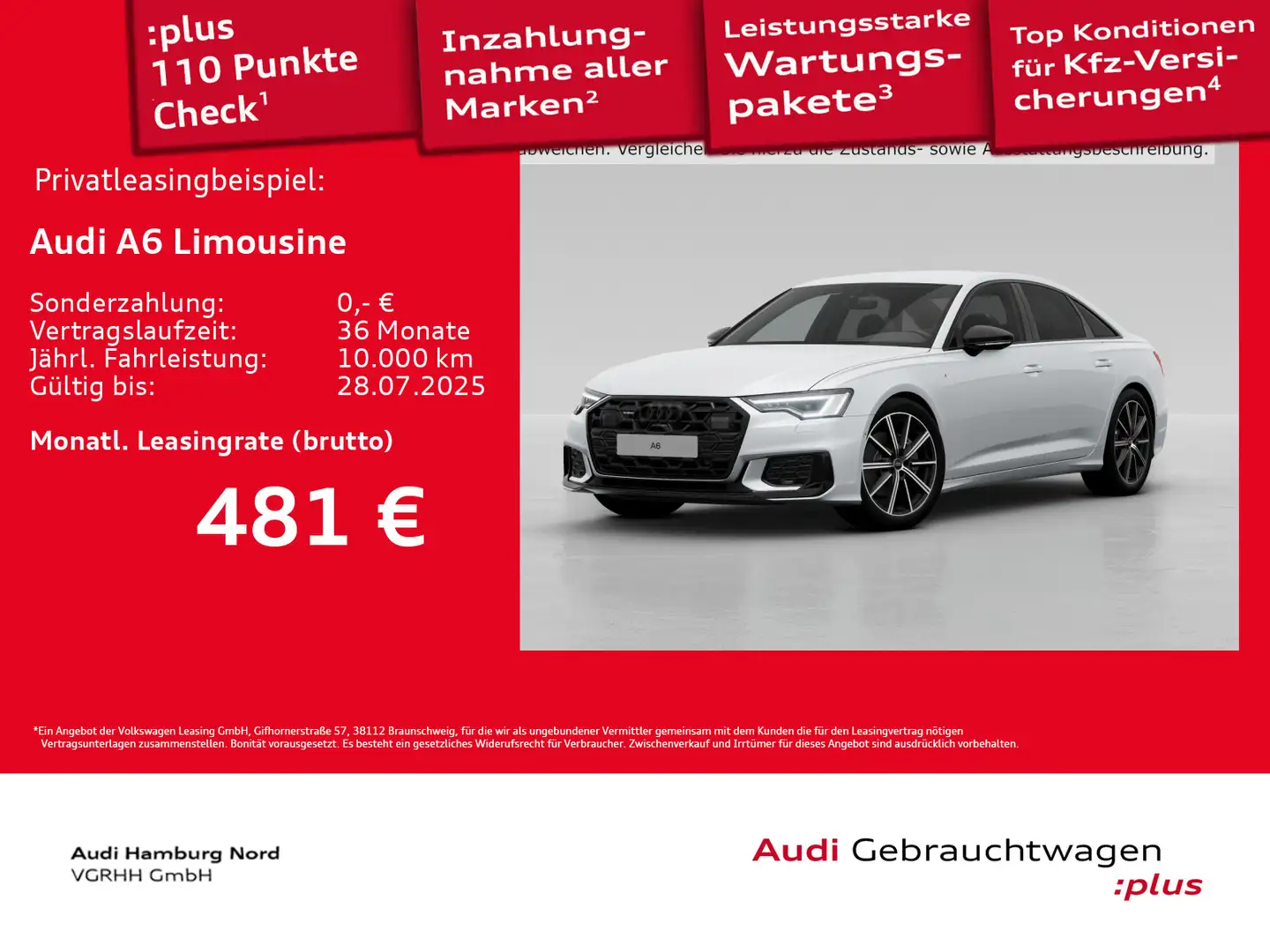 Audi A6 45 TDI 2x S line quattro Matrix ACC Weiß - 1