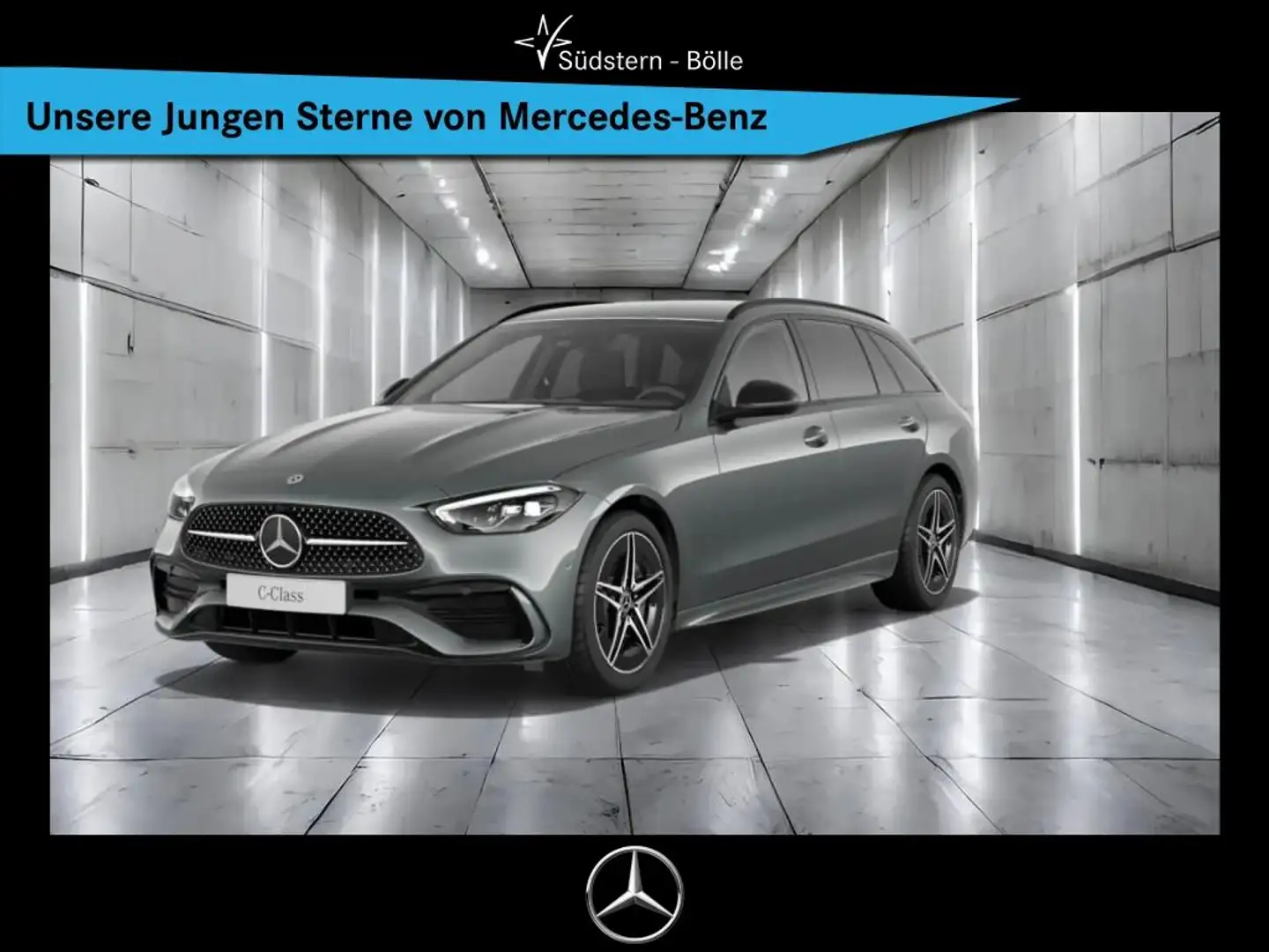 Mercedes-Benz C 300 d T AMG-ADV.PLUS+NIGHT+DISTR.+STNDHZG.+BUR Gris - 1