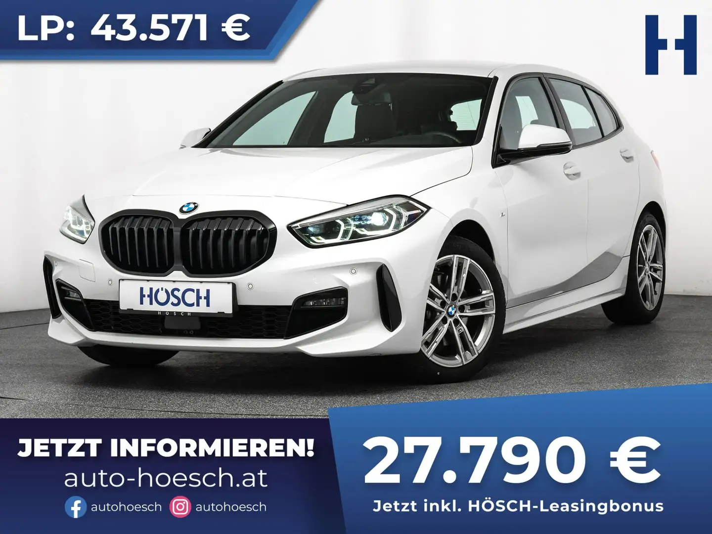 BMW 118 i M Sport Aut. TOP ANGEBOT ERSTBESITZ Weiß - 1