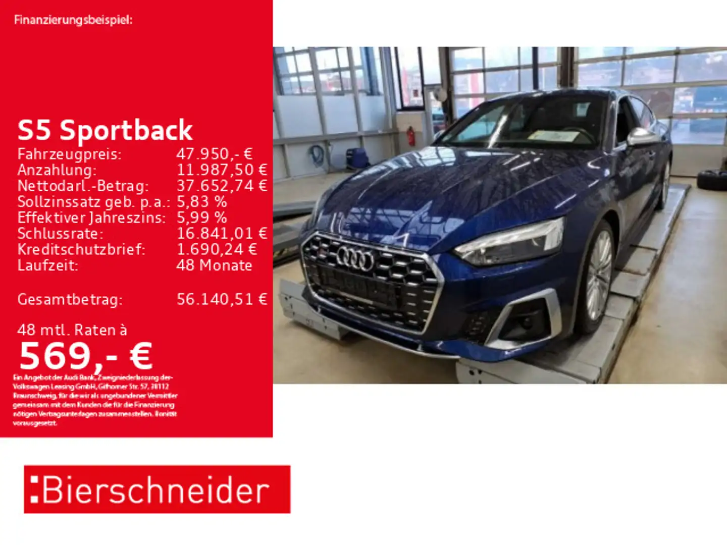 Audi S5 TDI qu 20 MATRIX HuD CAM Blau - 1