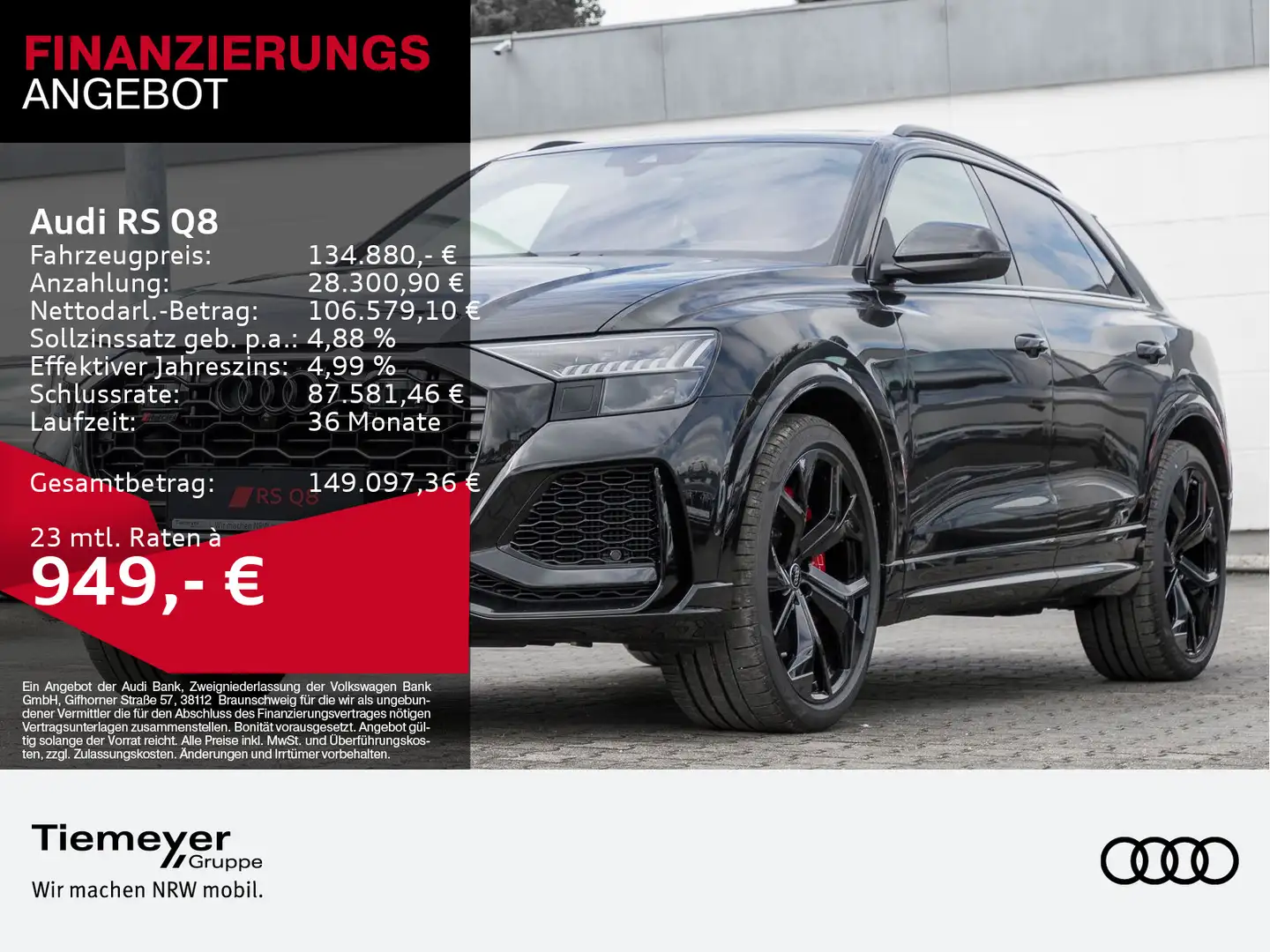 Audi RS Q8 RSQ8 TFSI Q BLACK-OPTIK KERAMIK 360* HD-MATRIX B Noir - 1