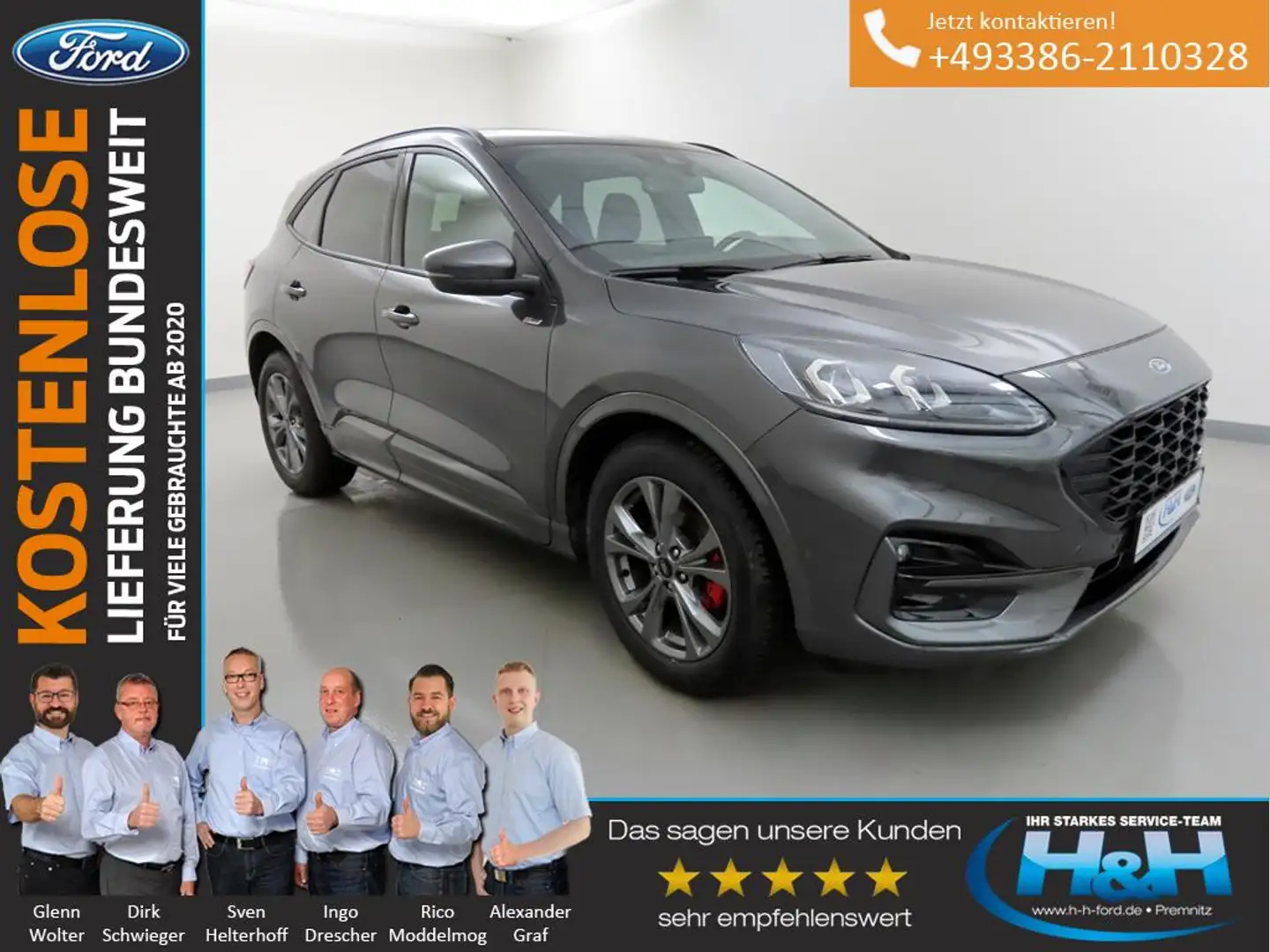 Ford Kuga 1.5 Ecob ST-Line X AHK+Panodach+iACC+LED Grau - 1