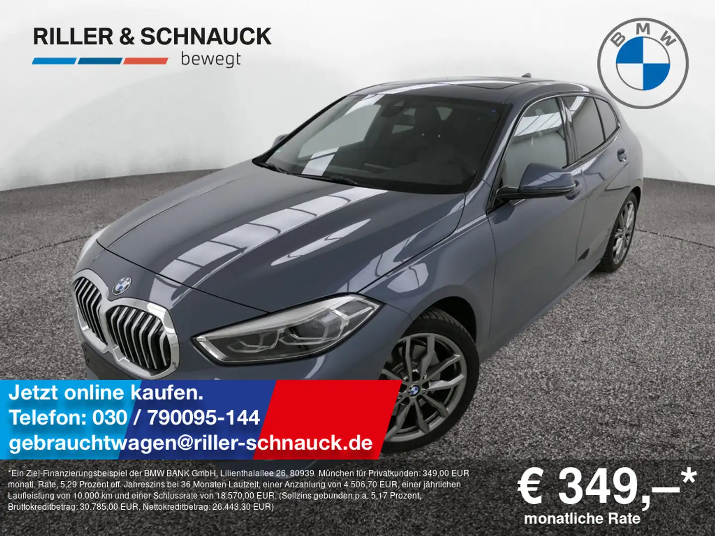 BMW 120 i M Sport PANO+KAM+LED+NAVI+SHZG Grau - 1