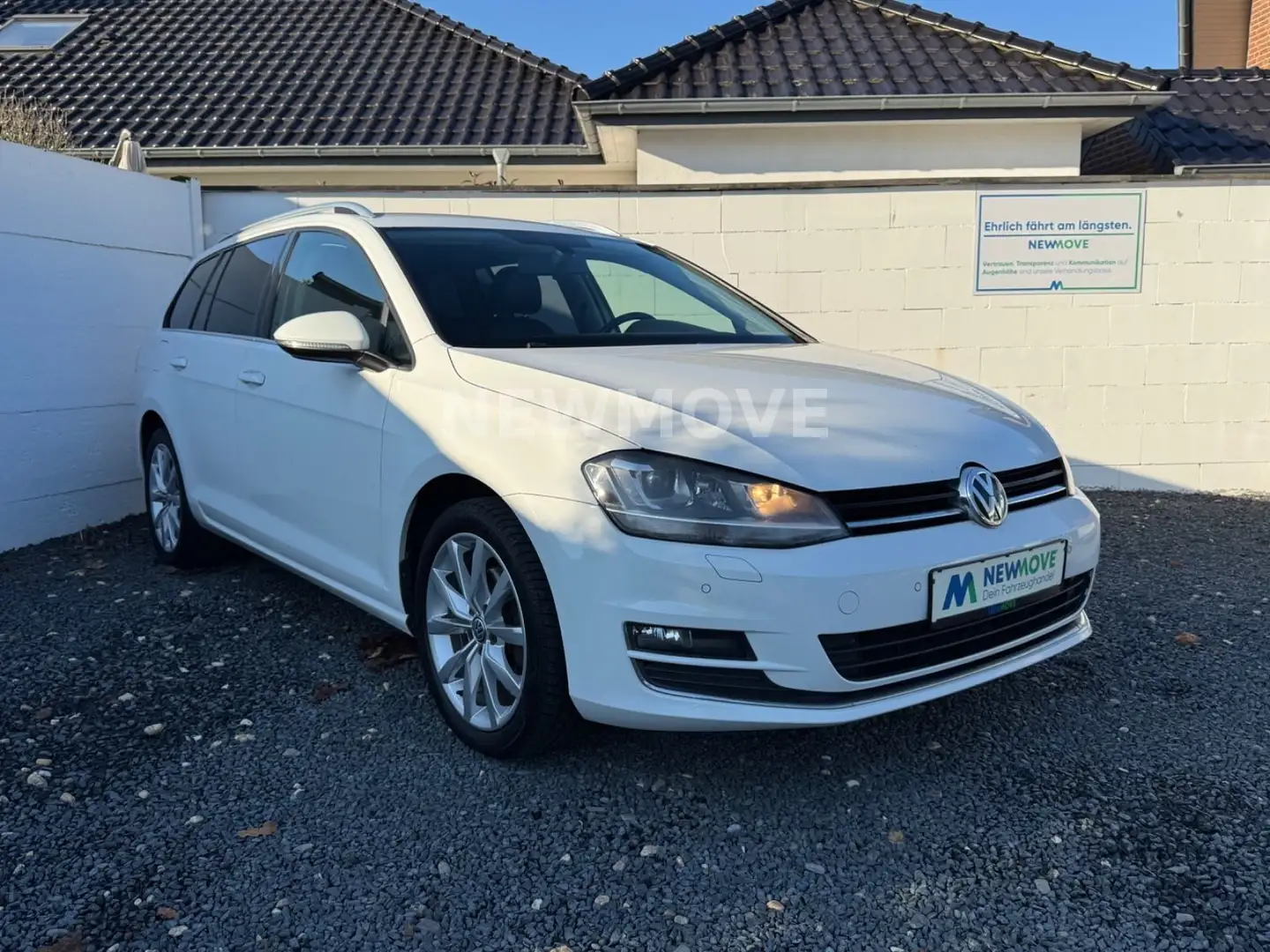 Volkswagen Golf VII Variant Highline Massage Teilleder SHZ Blanc - 1