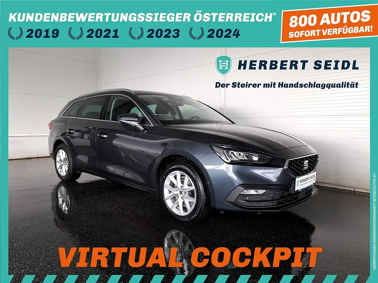 SEAT Leon ST Style 2,0 TDI DSG *VIRTUELL / LED / NAVI / A... Šedá - 1