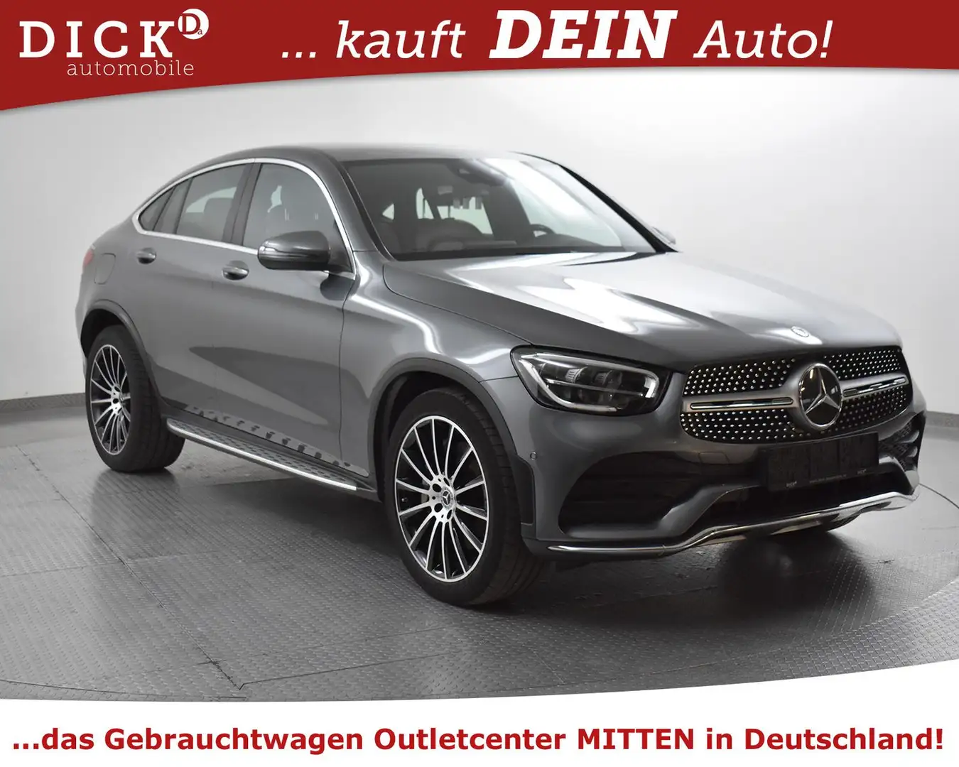 Mercedes-Benz GLC 220 GLC220d Coupe 2X AMG Line 4M NAVI+KAMERA+LED+20" Szary - 1