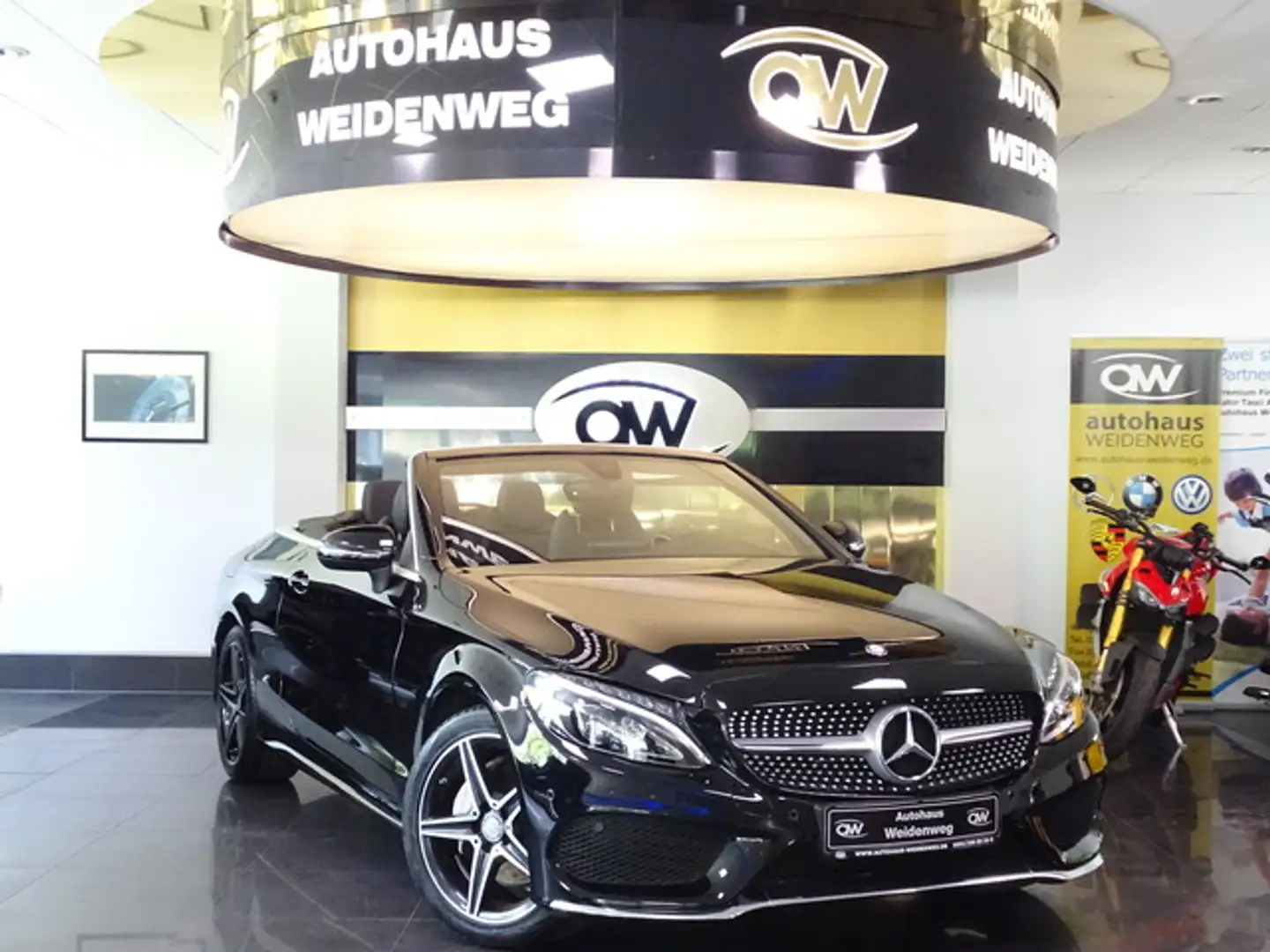 Mercedes-Benz C 180 Cabrio AMG LED Airscarf Navi erst 48055 KM Noir - 1