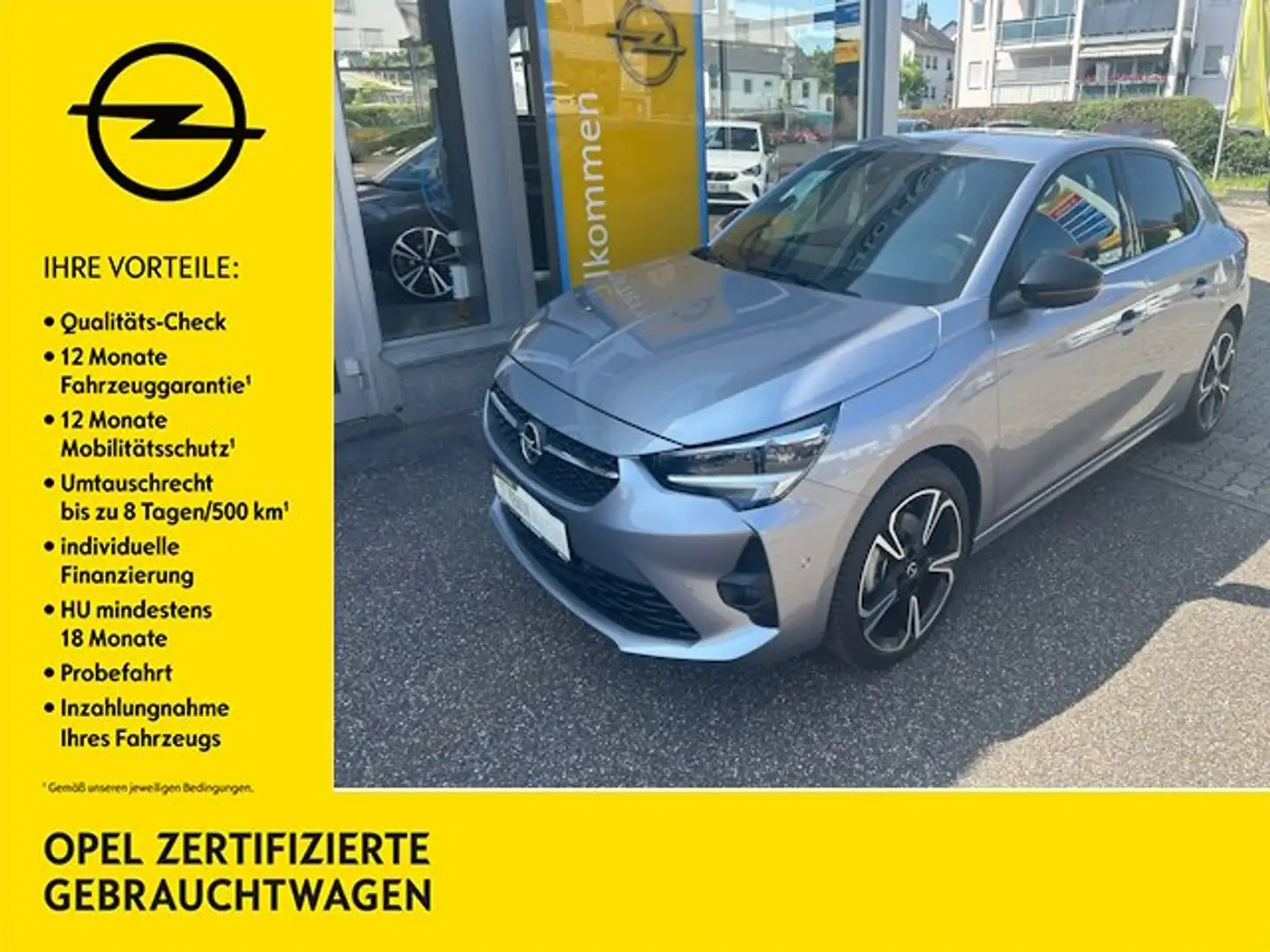 Opel Corsa F Ultimate Alcantara,Navi,Led,SHZ,Kamera,PDC,DAB+ Grijs - 1