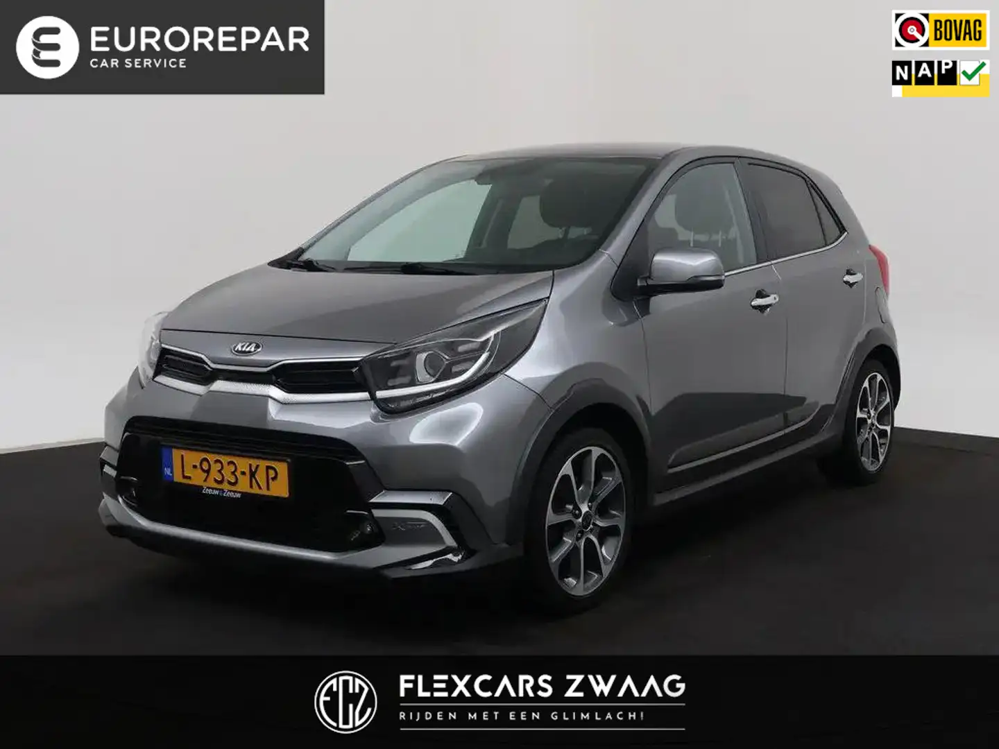 Kia Picanto 1.0 T-GDi 100pk X-Line 5p - Leder - Navi - Climate Grijs - 1
