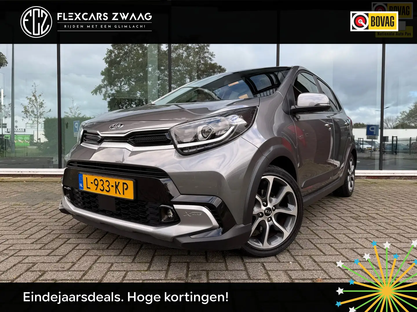 Kia Picanto 1.0 T-GDi 100pk X-Line 5p - Leder - Navi - Climate Grijs - 1