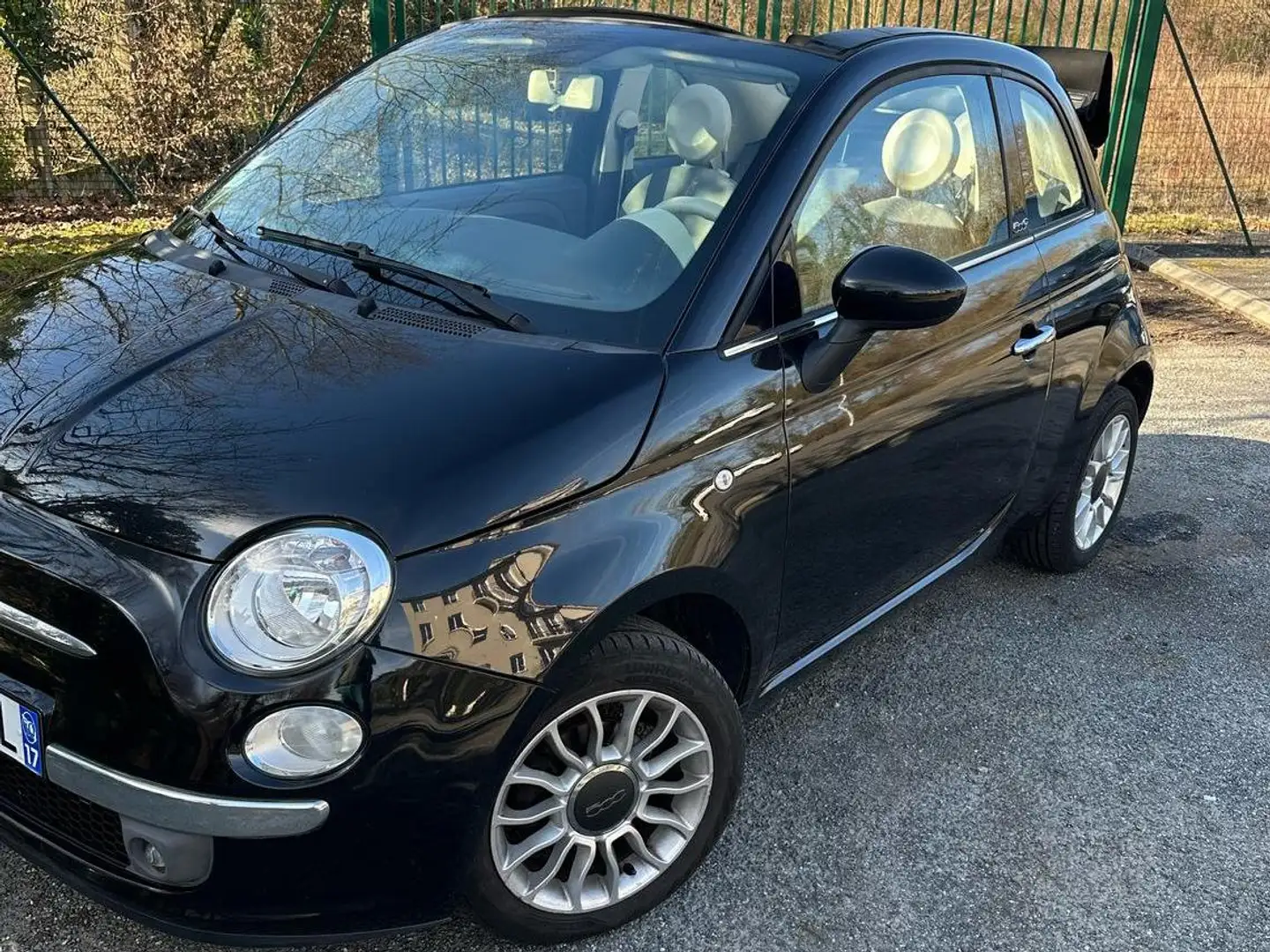 Fiat 500C 500C 1.2 8V 69 ch Lounge Noir - 1