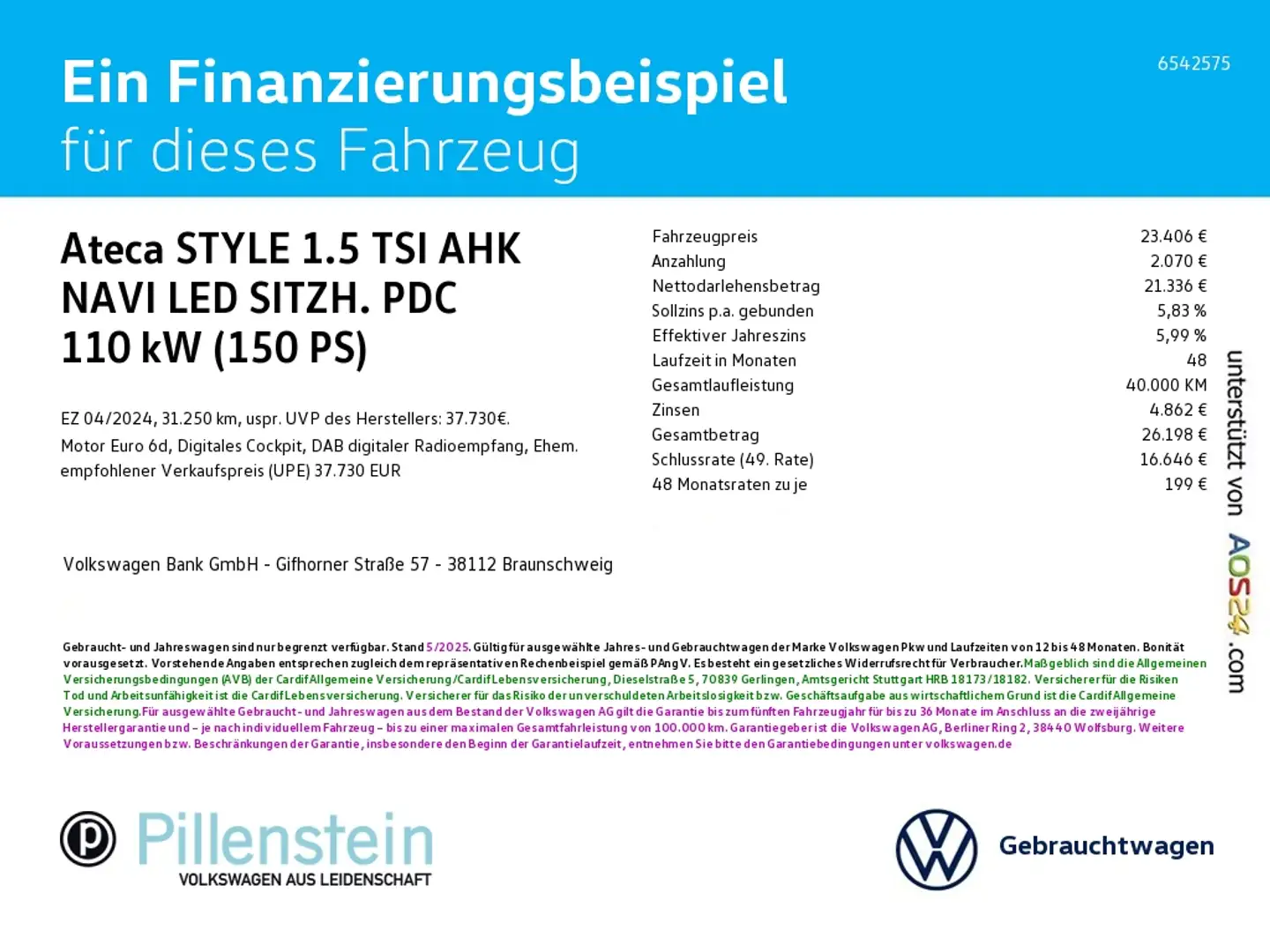 SEAT Ateca STYLE 1.5 TSI AHK NAVI LED SITZH. PDC Silber - 2