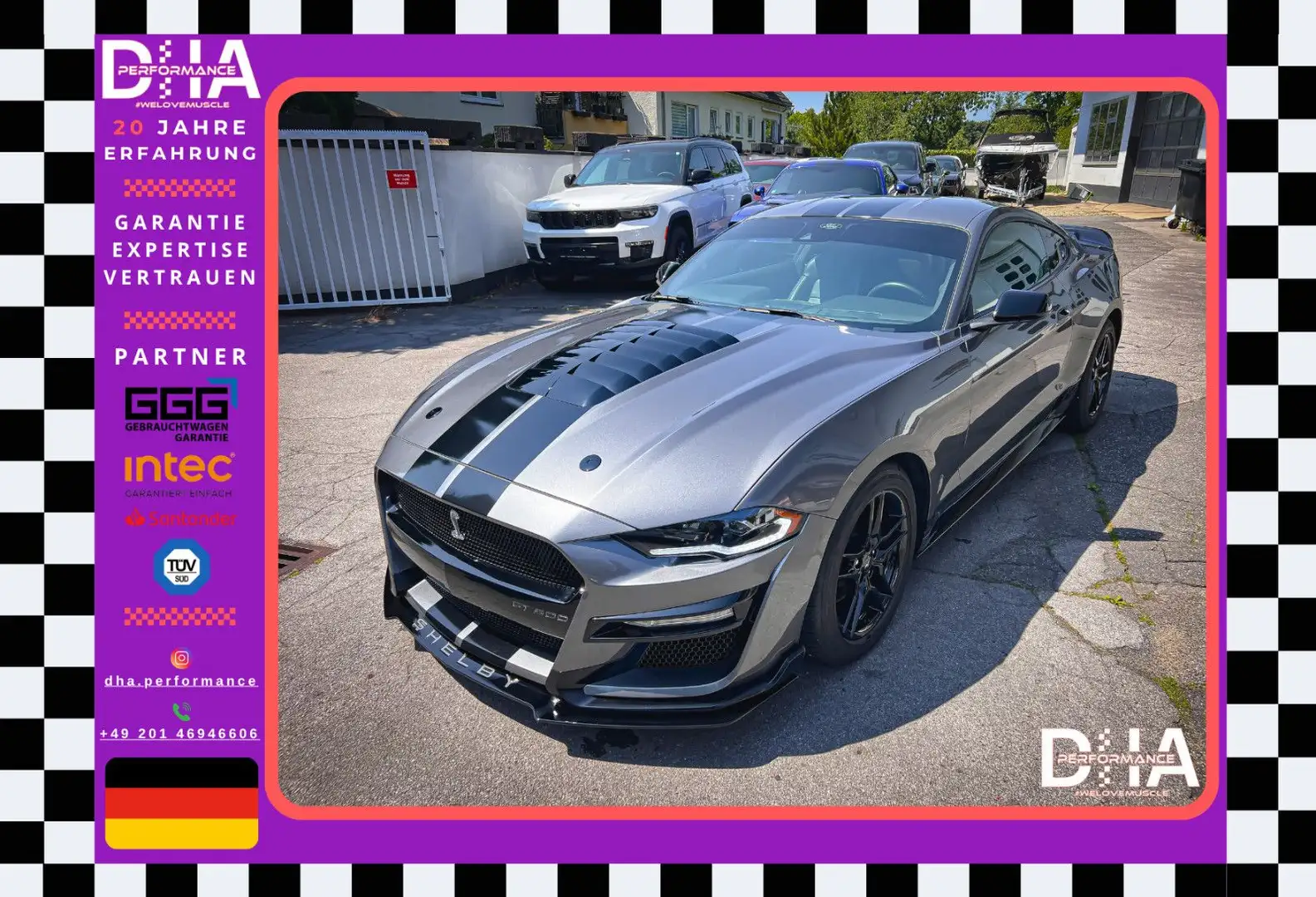 Ford Mustang 2.3 SHELBY LOOK*LED*LEDER*GARANTIE Silver - 1