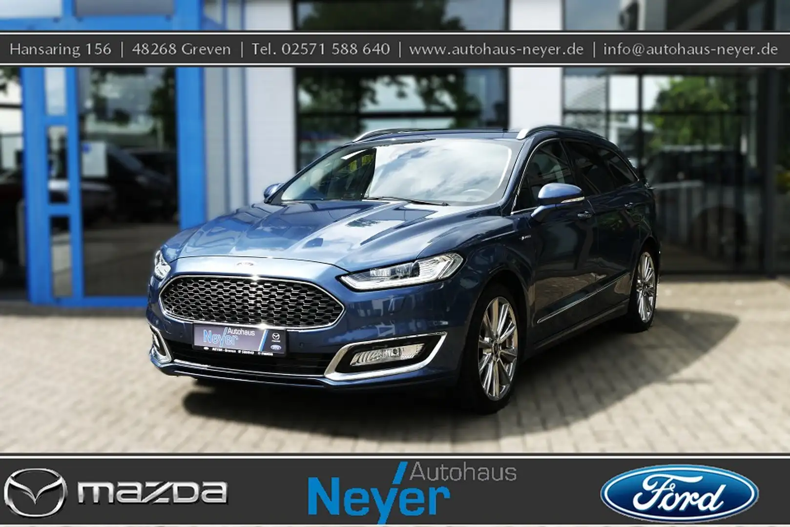 Ford Mondeo Vignale AWD *Navi Panorama Leder Kamera* Bleu - 1