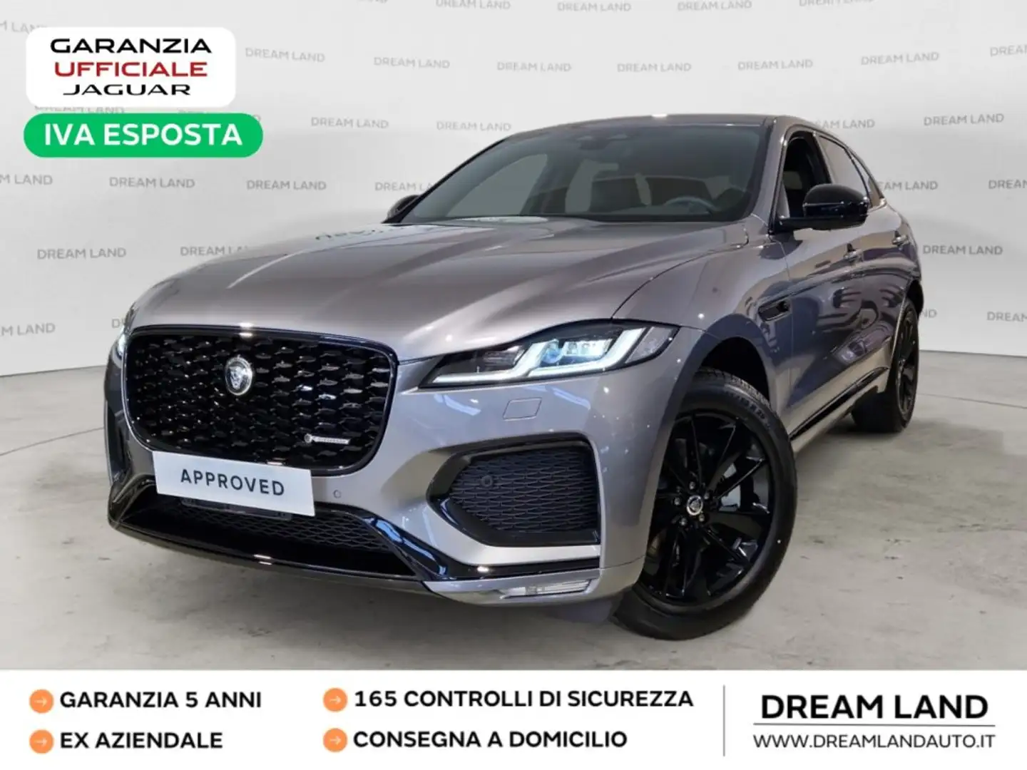 Jaguar F-Pace 2.0 D 163 CV AWD aut. R-Dynamic S GARANZIA 5 ANNI Grigio - 1