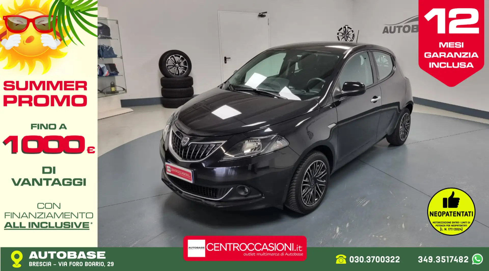 Lancia Ypsilon 1.0 firefly hybrid Gold s&s 70cv Nero - 1