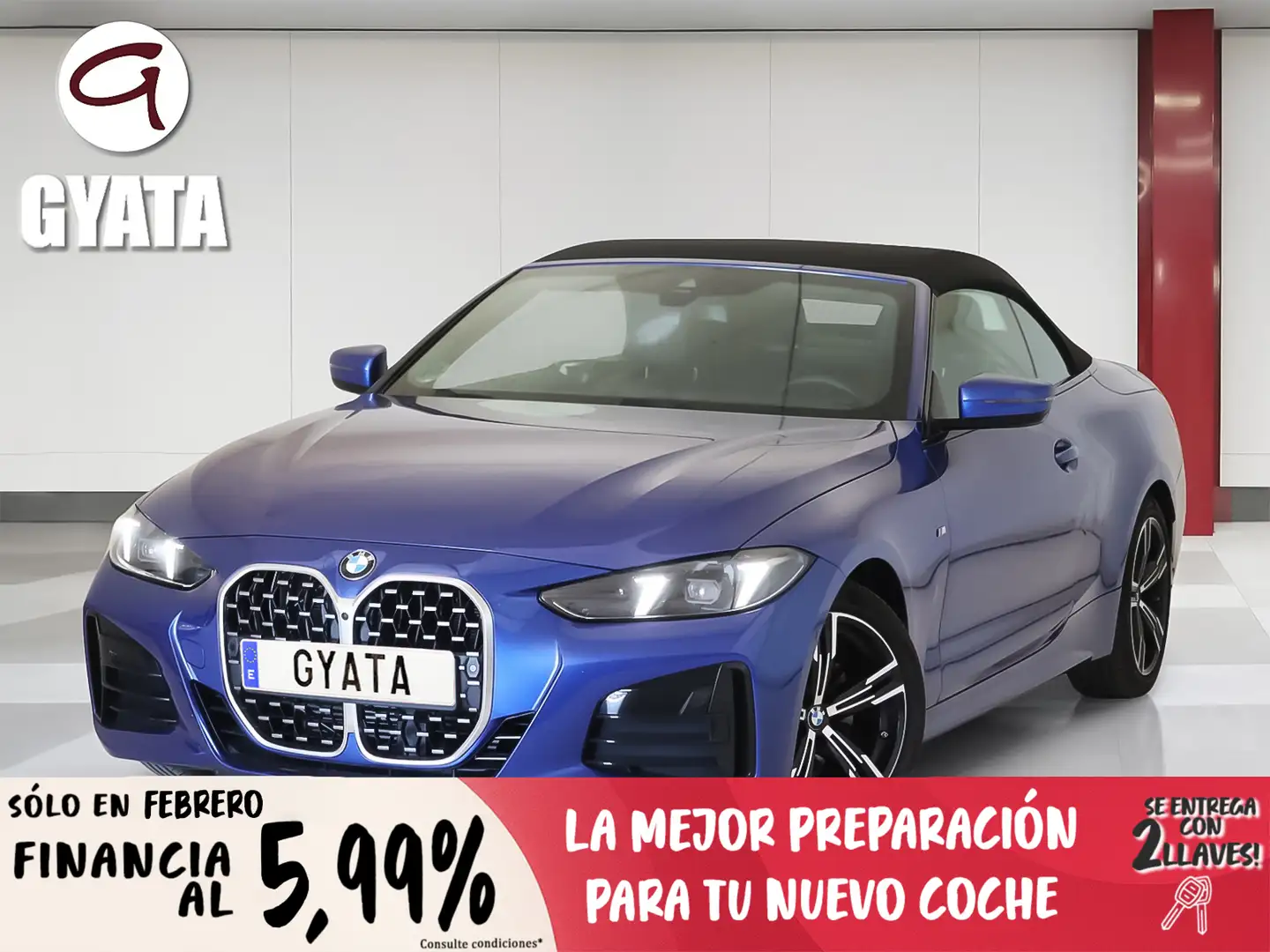 BMW 420 420iA Cabrio Bleu - 1