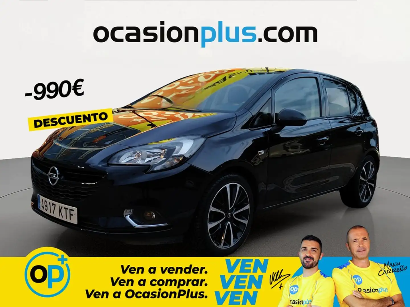 Opel Corsa 1.4 Design Line 90 Negro - 1