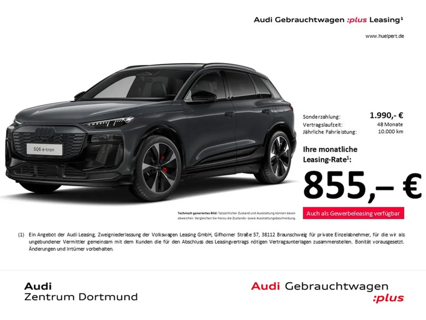 Audi SQ6 e-tron quattro PANO B&O 360°CAM ACC LM21 Gris - 1