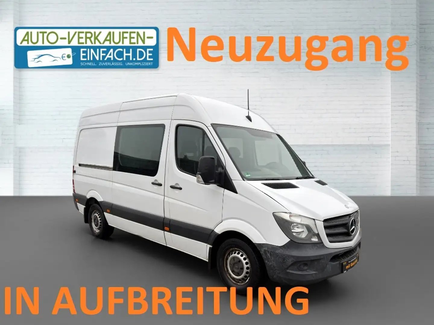 Mercedes-Benz Sprinter 313 CDI,L2H2,Gar,6SITZE,Mwst,AHK,RFK,TÜV+Serv. Weiß - 1
