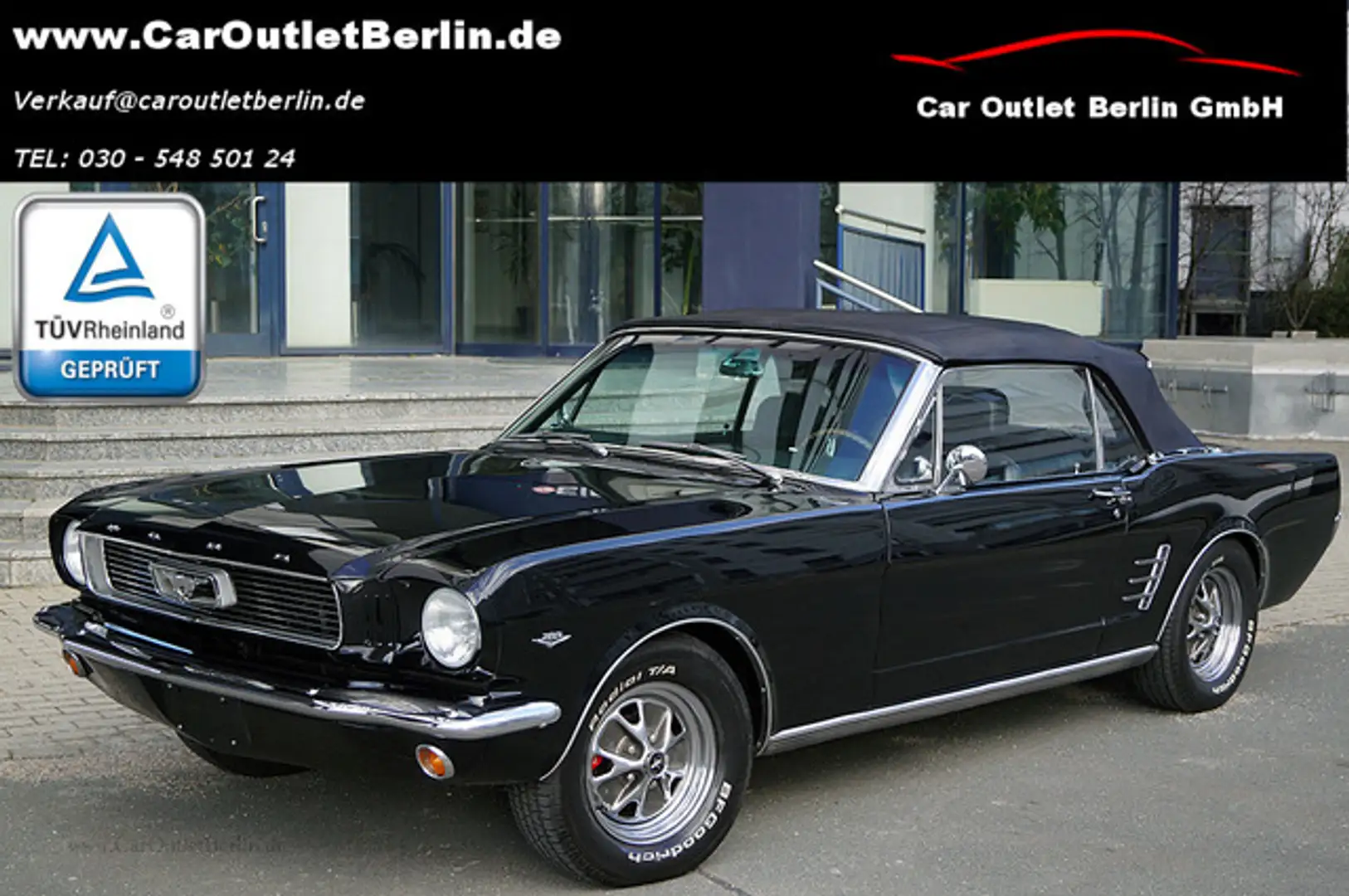 Ford Mustang Cabrio 1966 4.Gang Schalter V8 schwarz Schwarz - 1