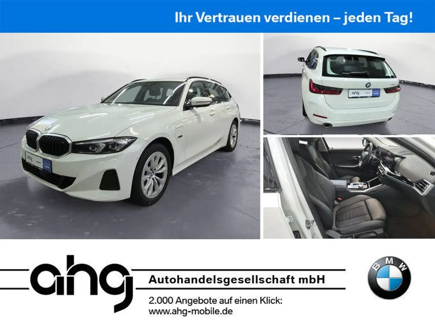 BMW 330 e Touring Automatic Klimaaut. AHK Sportsitze Weiß - 1