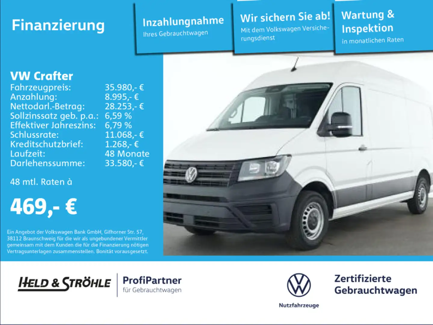 Volkswagen Crafter 35 Kasten MR HD TDI R-KAM PDC SHZ 270°FT Bianco - 1