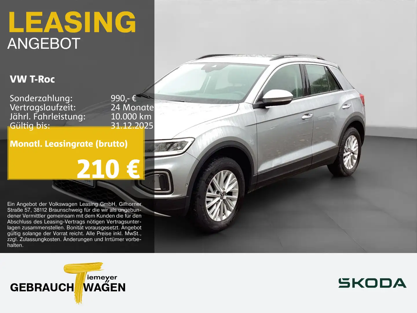 Volkswagen T-Roc 1.5 TSI LIFE STHZG NAVI LM16 Argent - 1