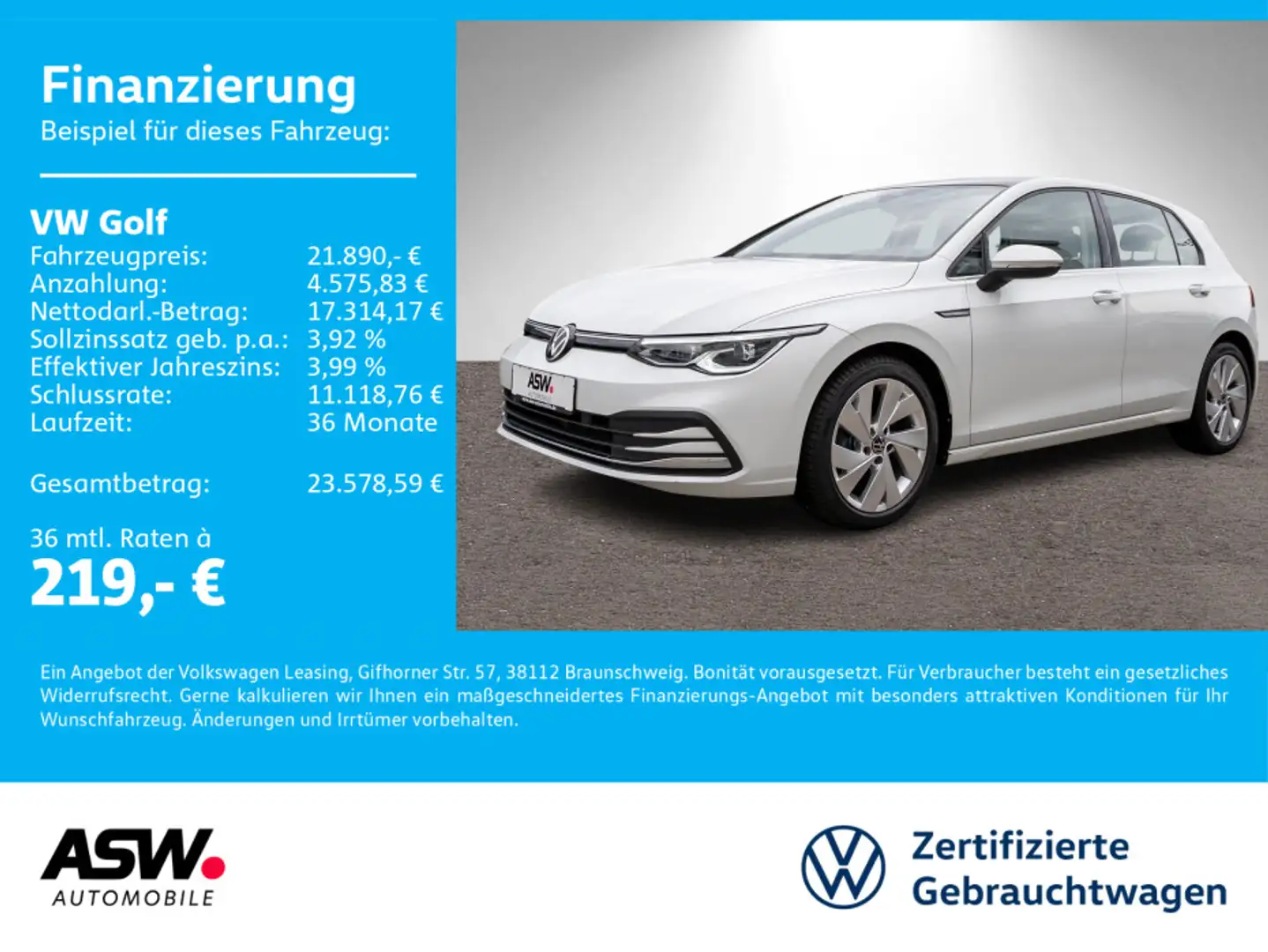 Volkswagen Golf Style FirstEdition 1.5eTSI DSG LED Nav Pano Weiß - 1