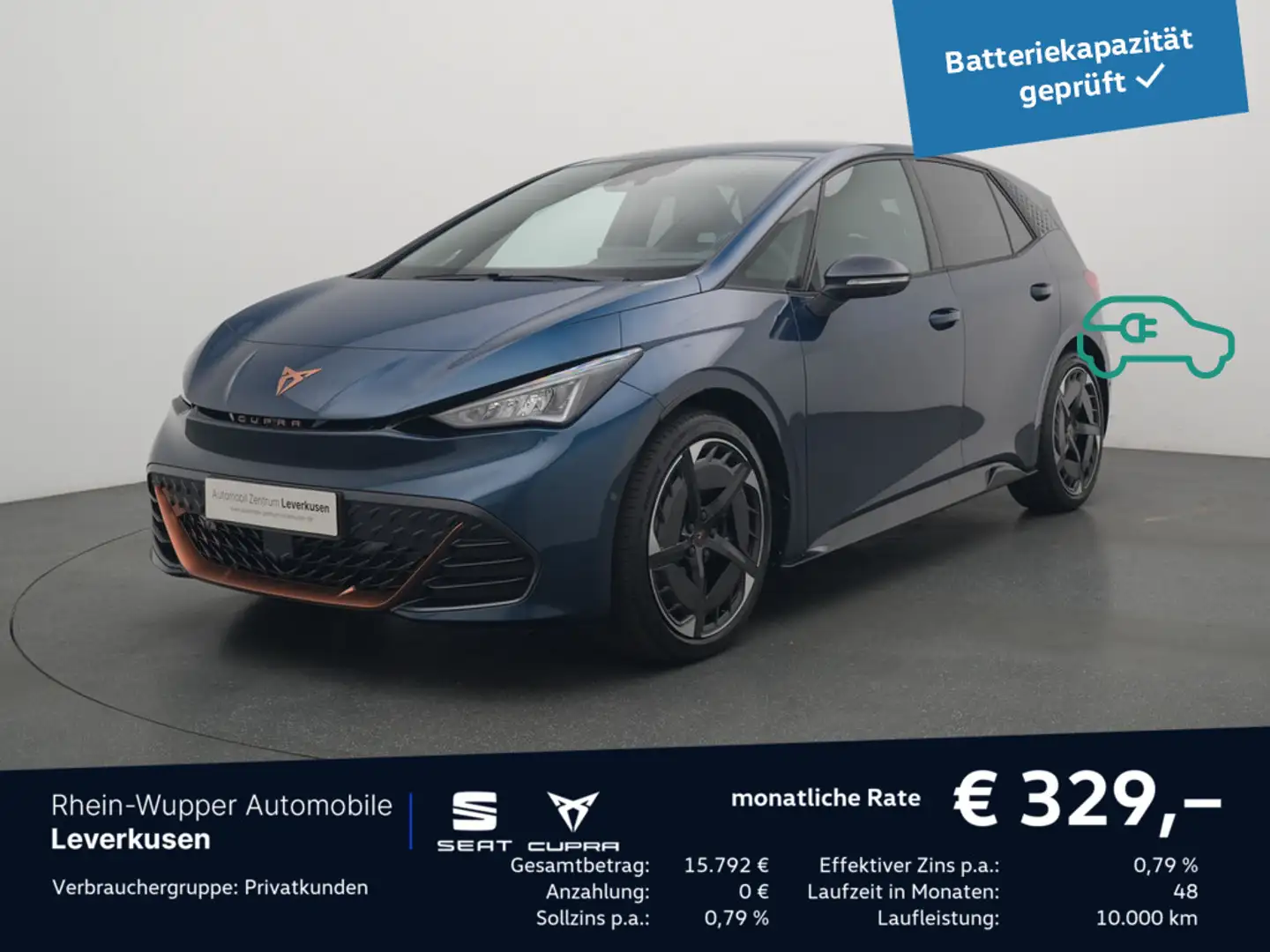 CUPRA Born Edition Dynamic 170 kW 360° LED ACC KAM Azul - 1