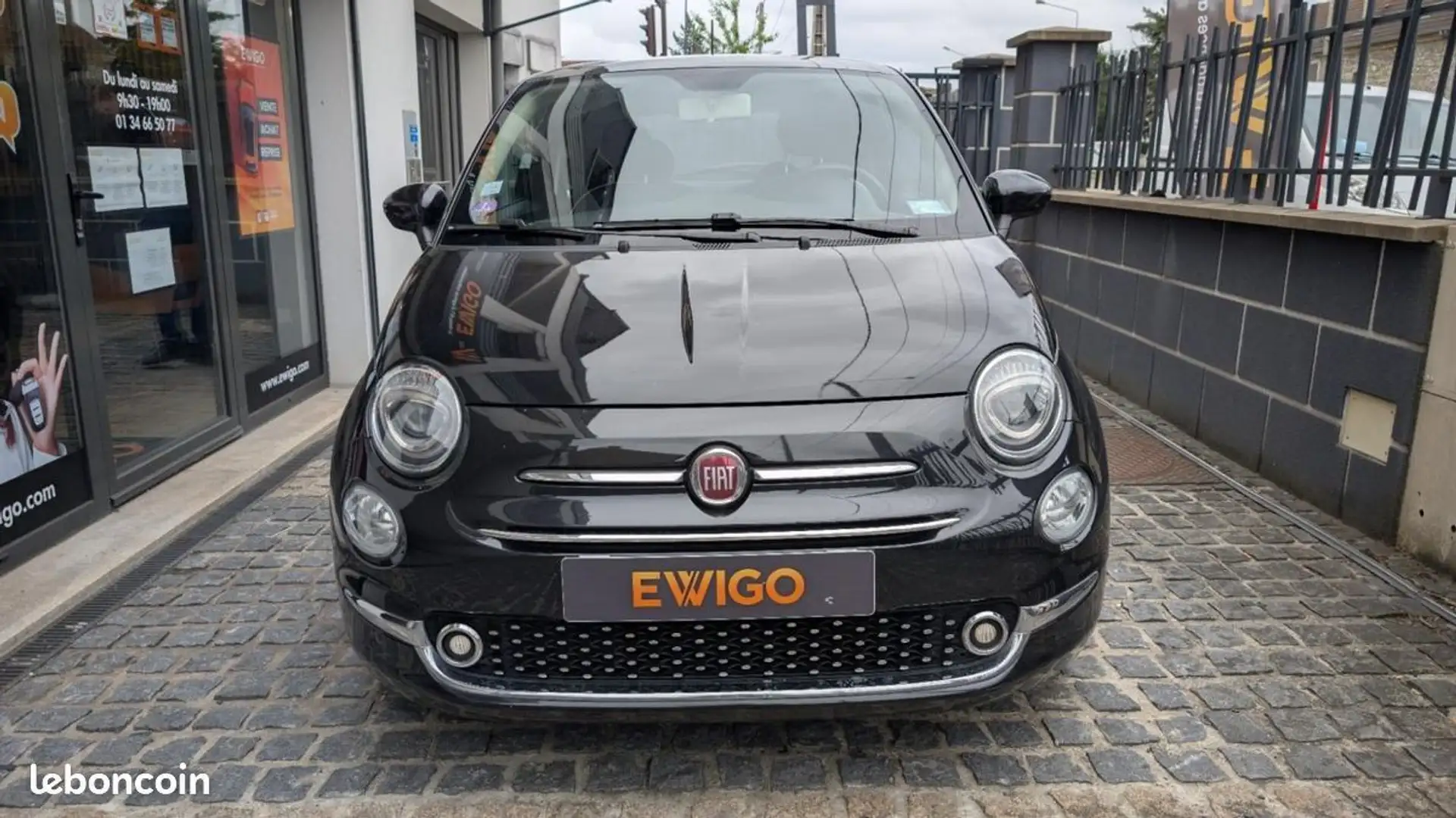 Fiat 500 1.2 69ch BVA Dualogic Lounge Toit Panoramique Noir - 2