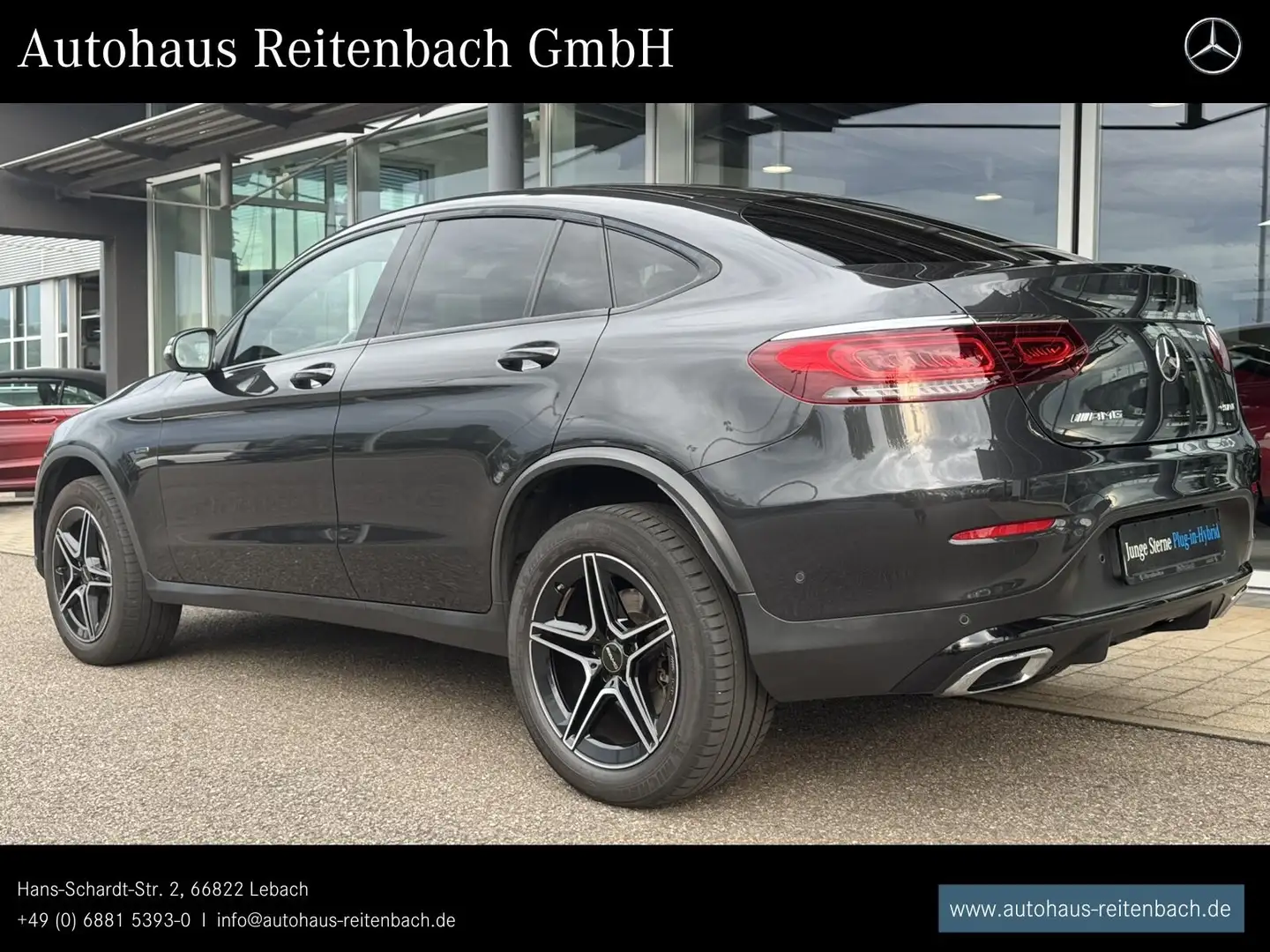 Mercedes-Benz GLC 300 GLC300de 4M COUPE AMG+AHK BURMES+KAMER+NIGHT+LED Grijs - 2