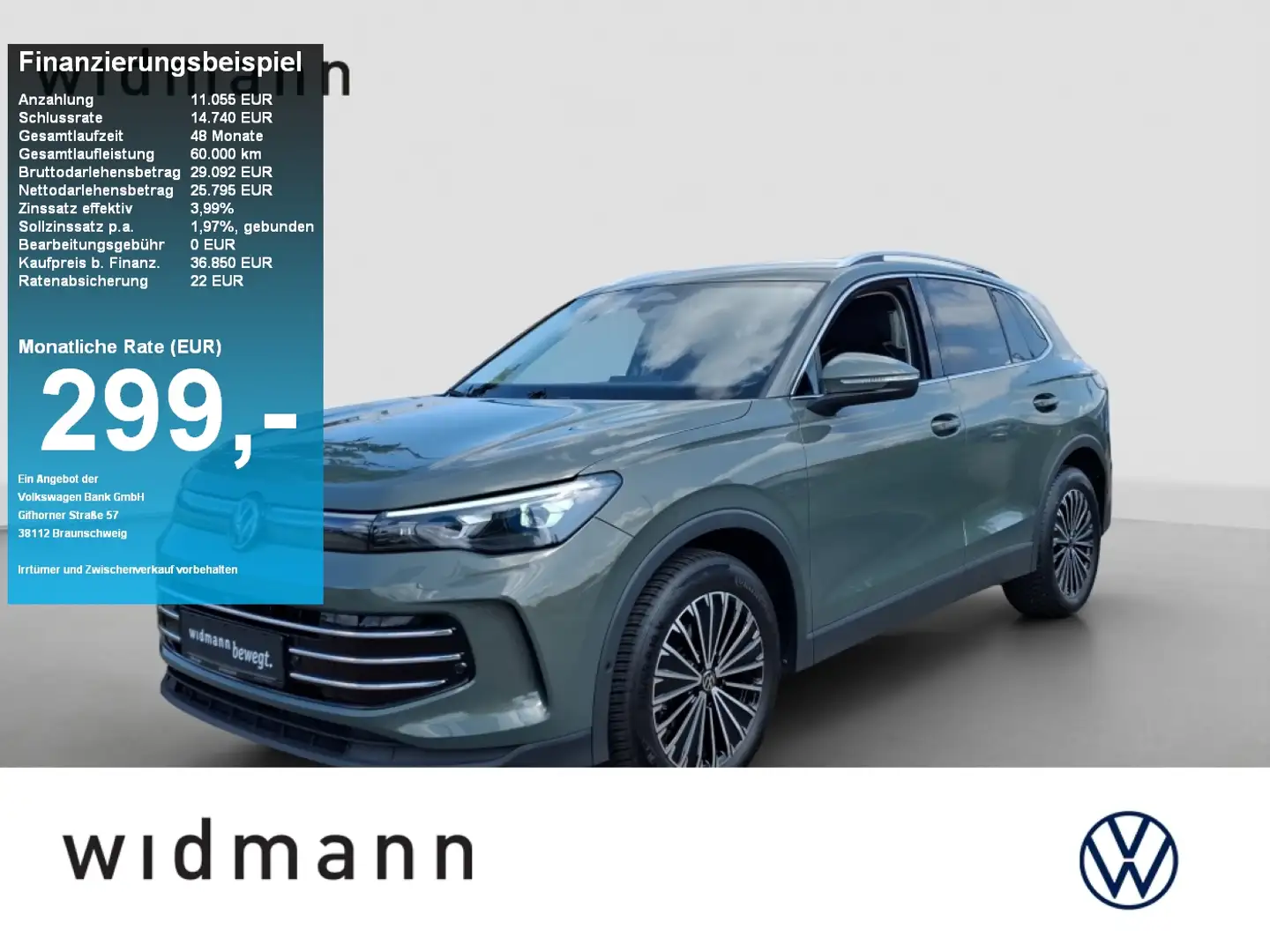 Volkswagen Tiguan Elegance 1.5 TSI 150 PS DSG AHK NAVI Kamera Groen - 1