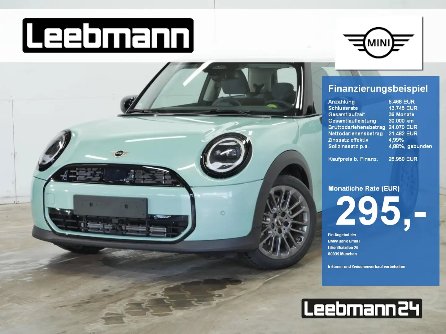 MINI Cooper C 3-Türer Classic Paket S GARANTIE-07/29 Grün - 1