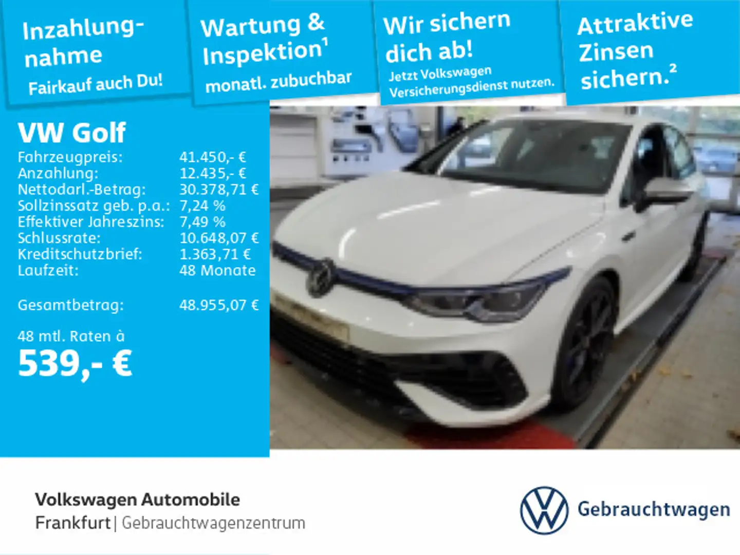 Volkswagen Golf VIII 2.0 TSI DSG 4Motion R Navi LEDPlus DAB Weiß - 1