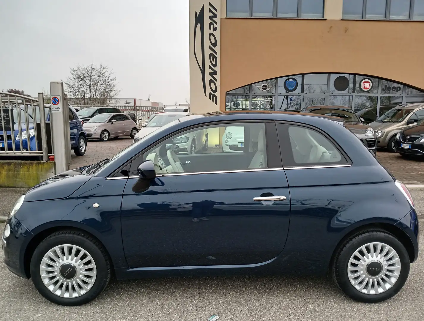 Fiat 500 1,2 lounge benzina  neopatentati clima blu met. Blau - 2