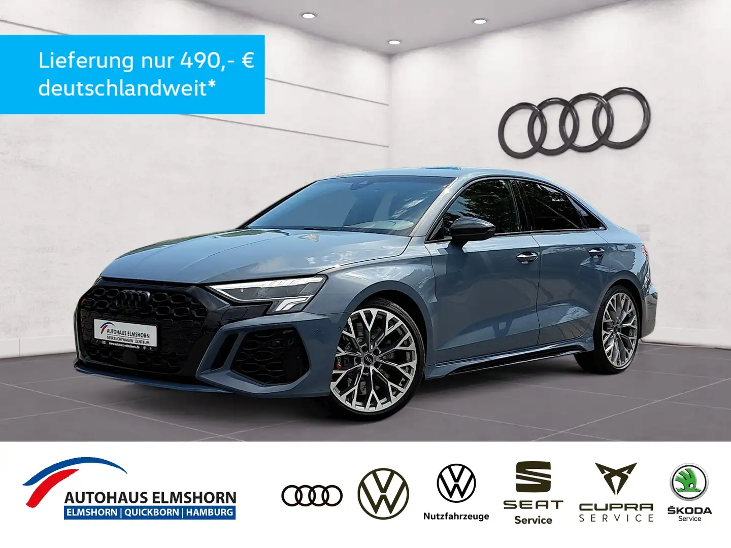 Audi RS3 Lim. S tronic NAV KAM APP LED 19" PDC SHZ Grau - 1