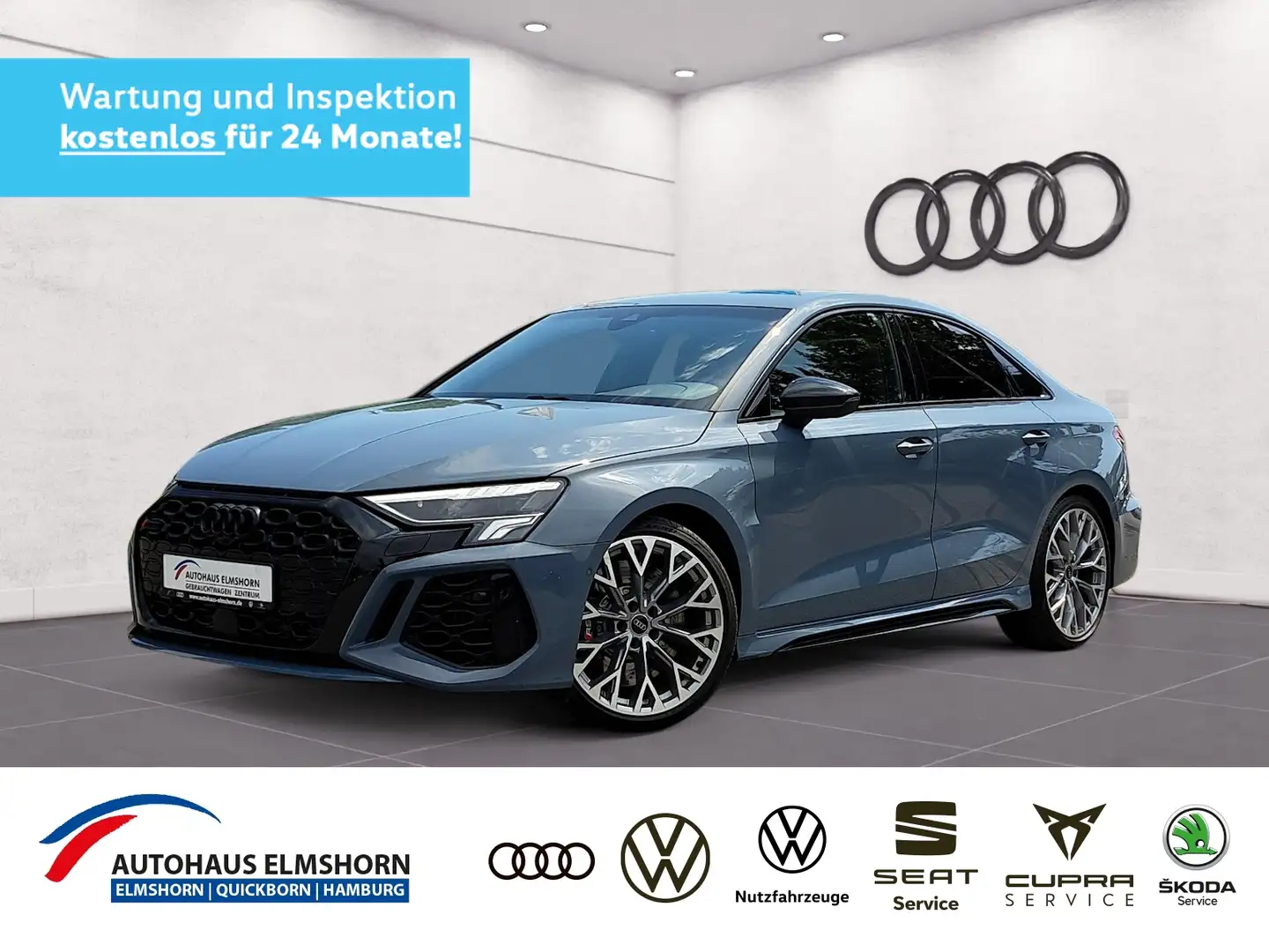 Audi RS3 Lim. S tronic NAV KAM APP LED 19" PDC SHZ Grau - 1