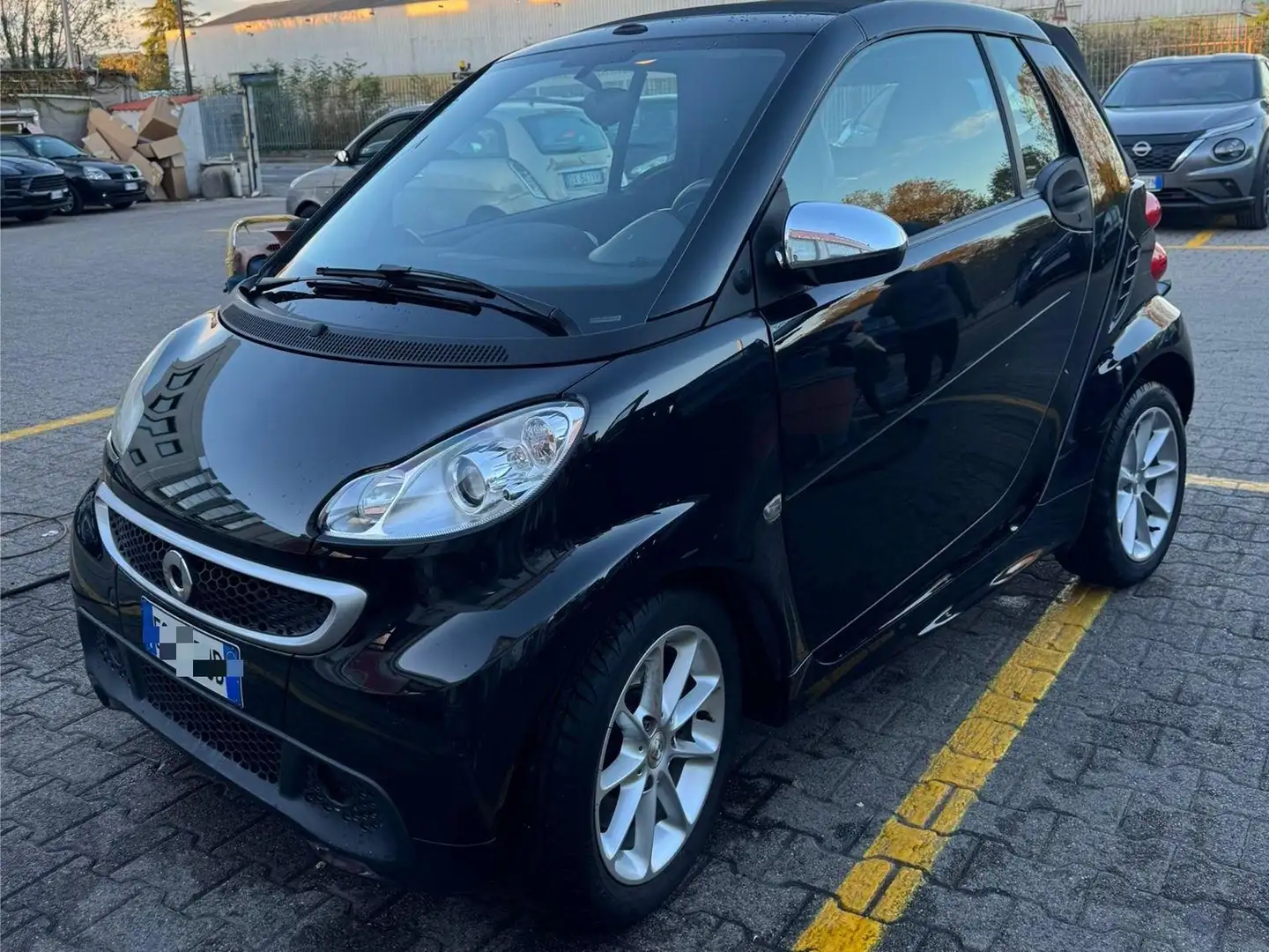 smart forTwo Fortwo II 2007 Cabrio Cabrio 1.0 mhd Pure 71cv FL Nero - 2