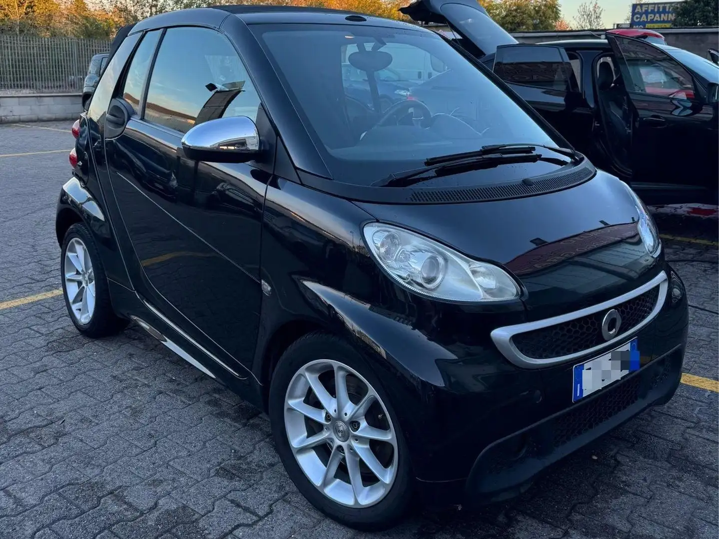 smart forTwo Fortwo II 2007 Cabrio Cabrio 1.0 mhd Pure 71cv FL Nero - 1
