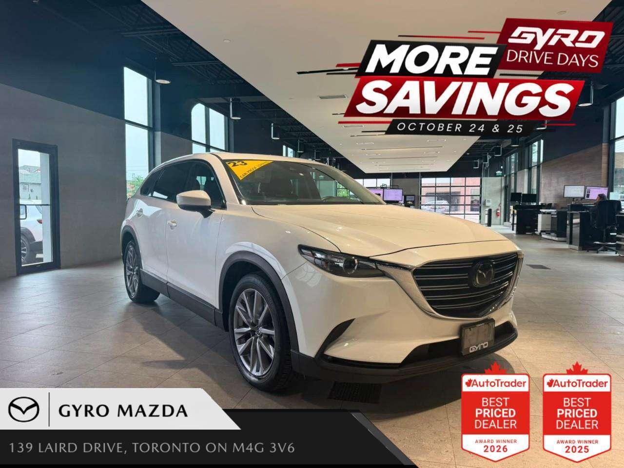 White 2023 Mazda CX-9 SUV / Crossover  6-Speed Automatic