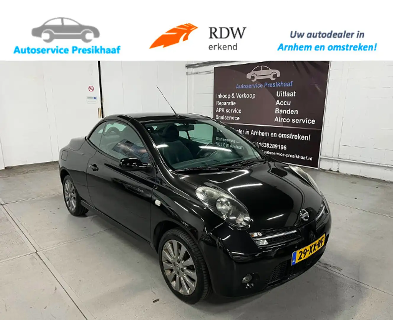 Nissan Micra C+C 1.6 Tekna Plus Karmann Zwart - 1