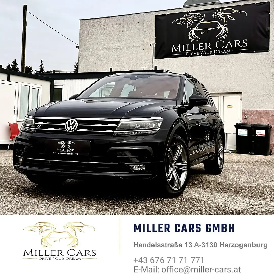 Volkswagen Tiguan 2,0 TSI 4Motion R-Lline DSG*Erstbesitz*Serviceg... Schwarz - 1