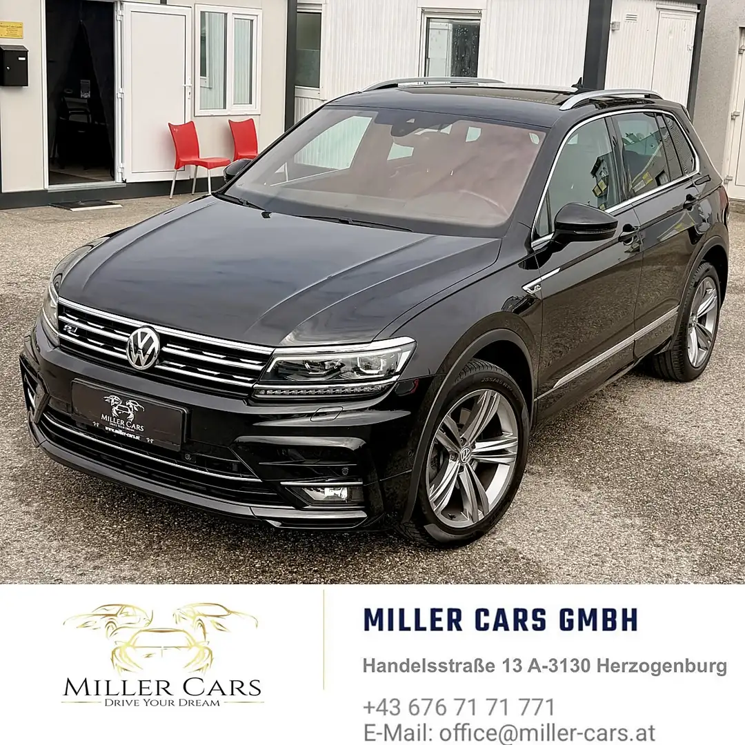 Volkswagen Tiguan 2,0 TSI 4Motion R-Lline DSG*Erstbesitz*Serviceg... Schwarz - 2