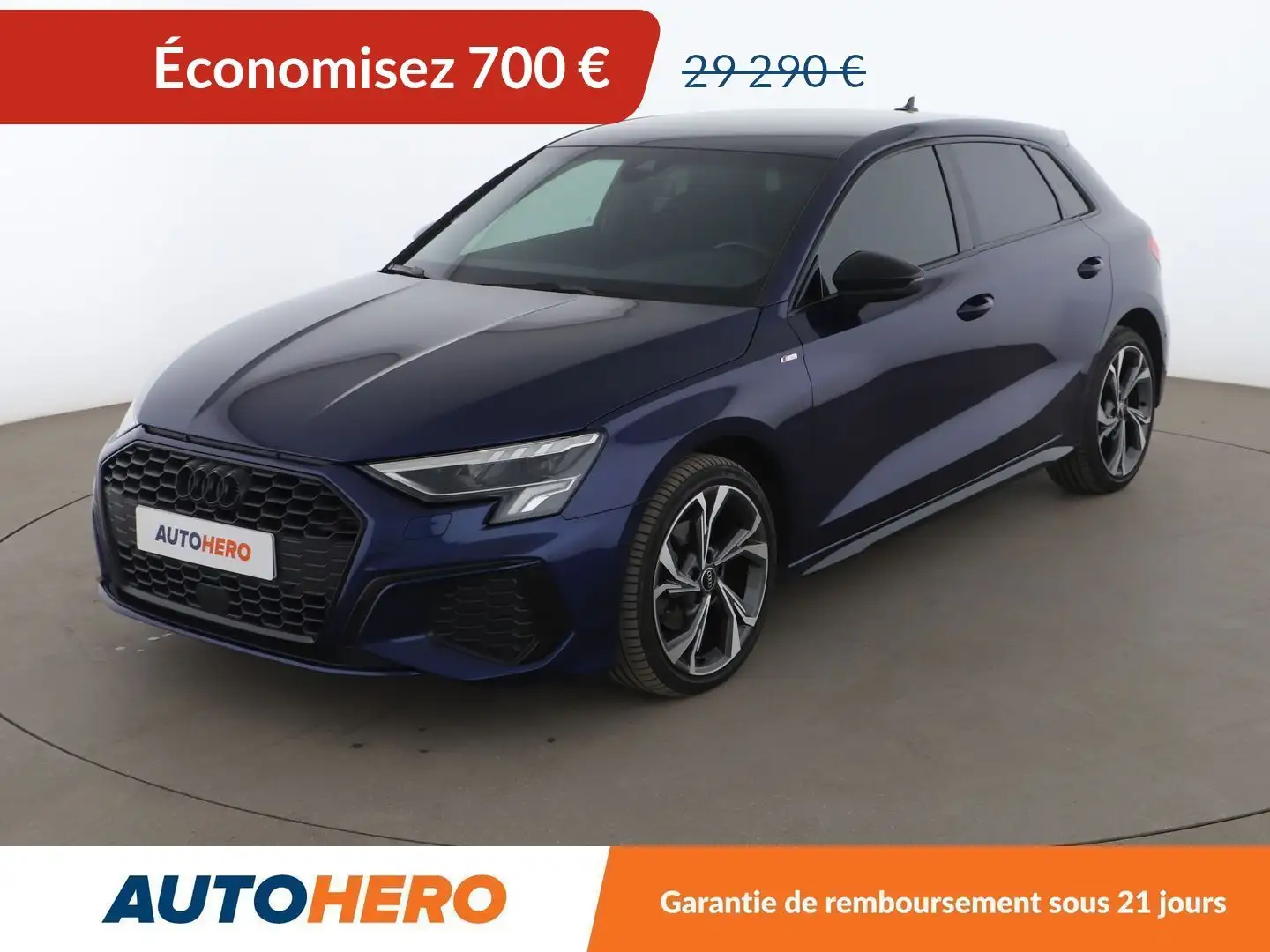 Audi A3 Sportback 35 TFSI mHEV S Line S Tronic 7 Bleu - 1