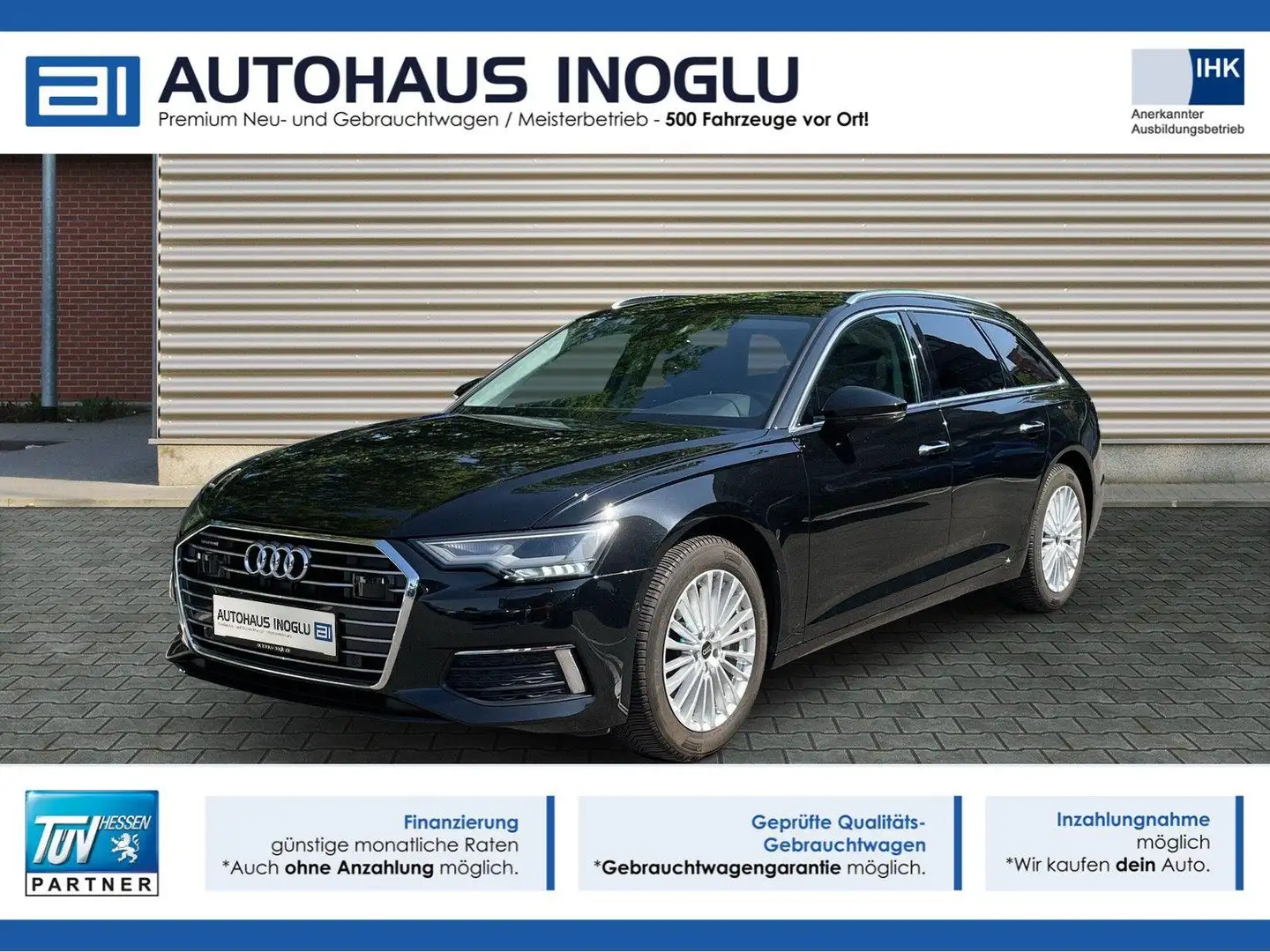 Audi A6 40 TDI quattro design S tronic Leder+AHK+R-Ka Schwarz - 1