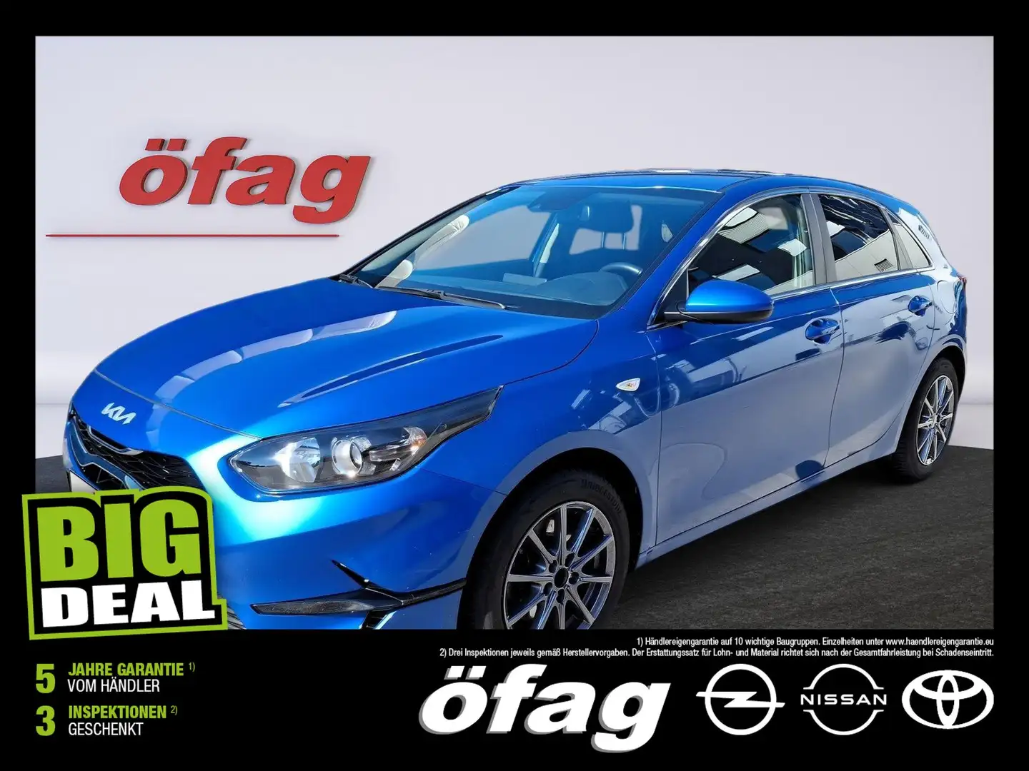 Kia Ceed / cee'd ceed 1,0 T-GDI GPF Silber ACC+Navi+SHZ+2xKlima Blau - 1