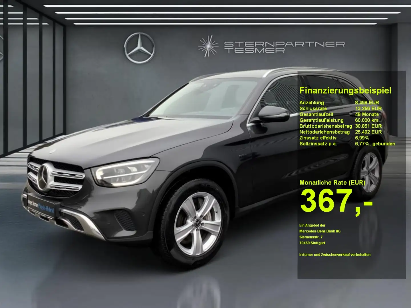 Mercedes-Benz GLC 300 e 4M AMG+MBUX+Memory+Ambiente+Burmester Grau - 1